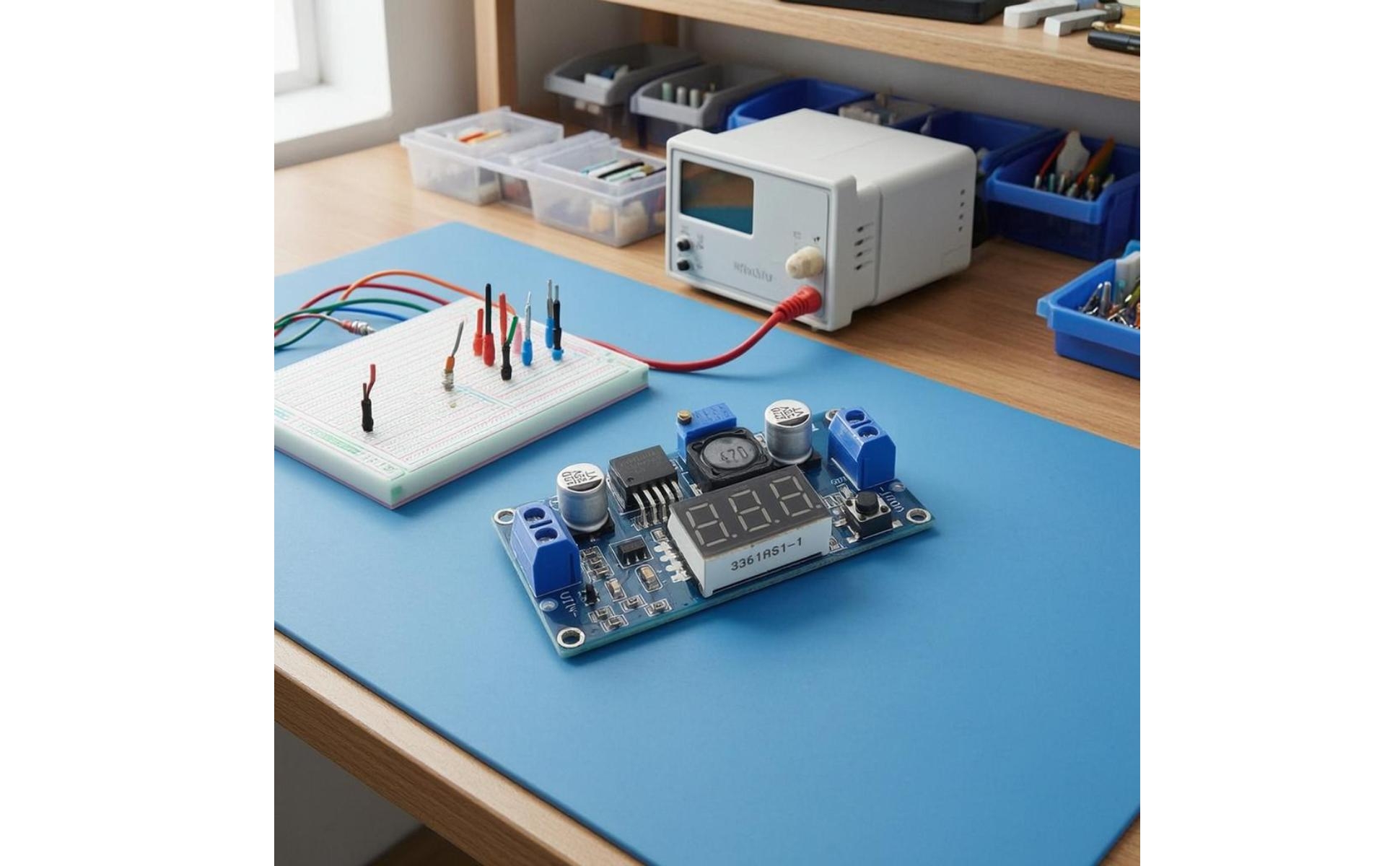 dc-dc-wandlerchip abwärtswandler mit voltmeter dc-dc-wandlerchip buck modul
