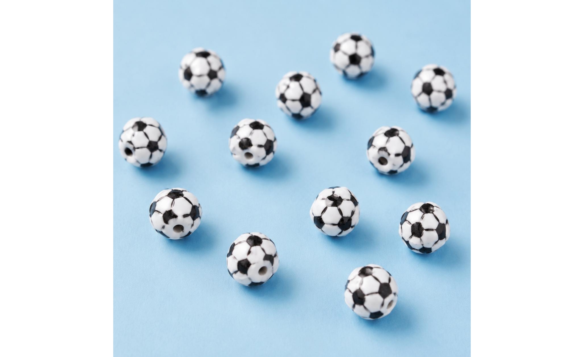 100 Pieces Acrylic Football Beads 12 Mm Football Beads Through Hole