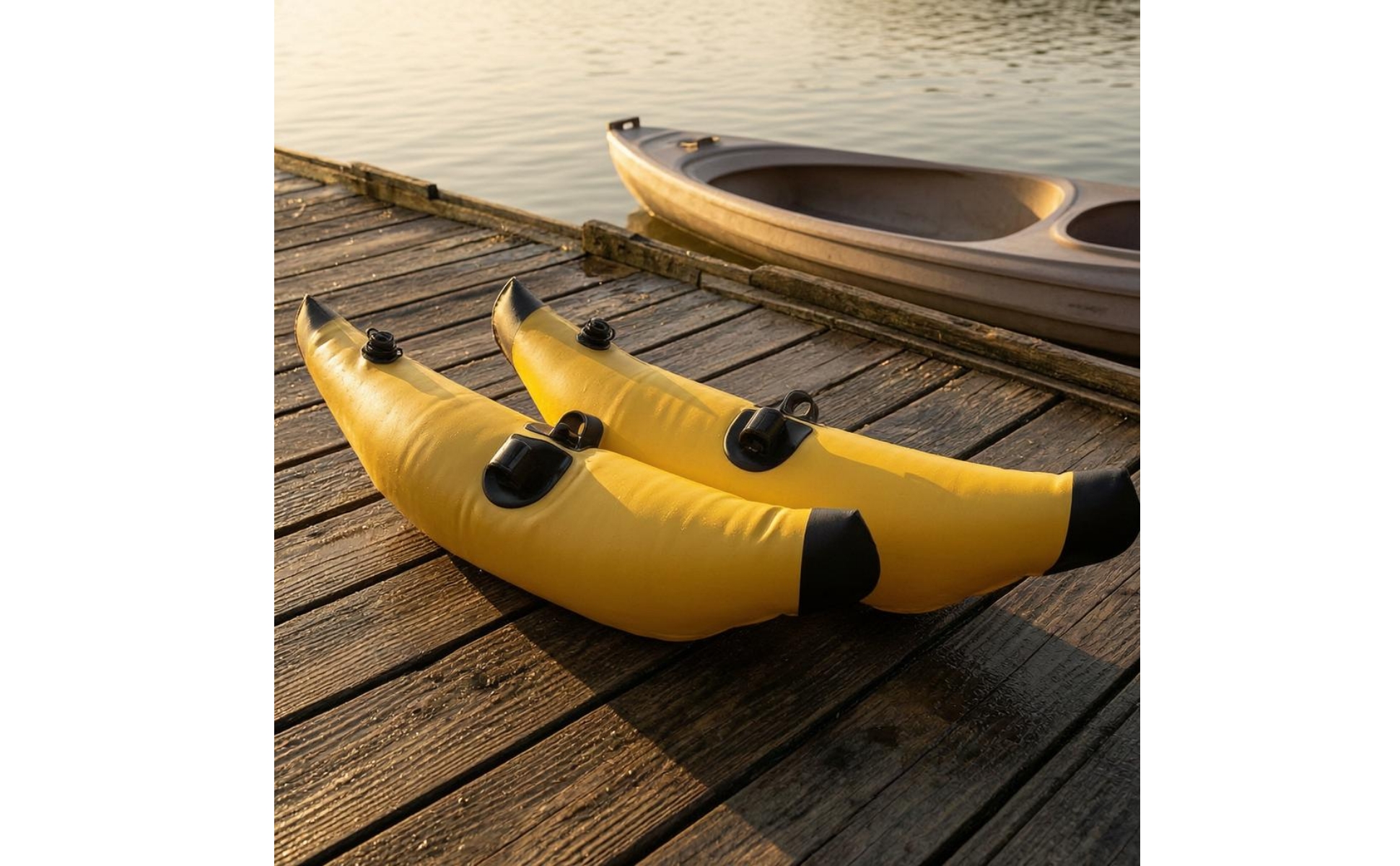 2 Pieces Ponton Kayak Gonflable Tubulaire Gonflable de Kayak