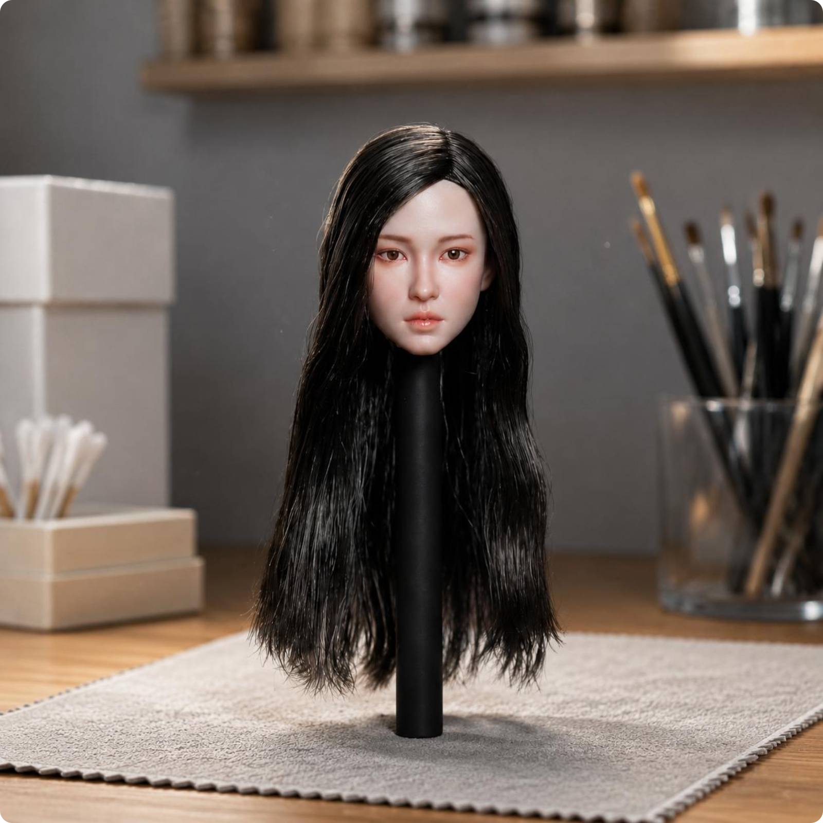 1/6 Female Head Head Piece Fits Many Bodies Female Figure Head Brand New
