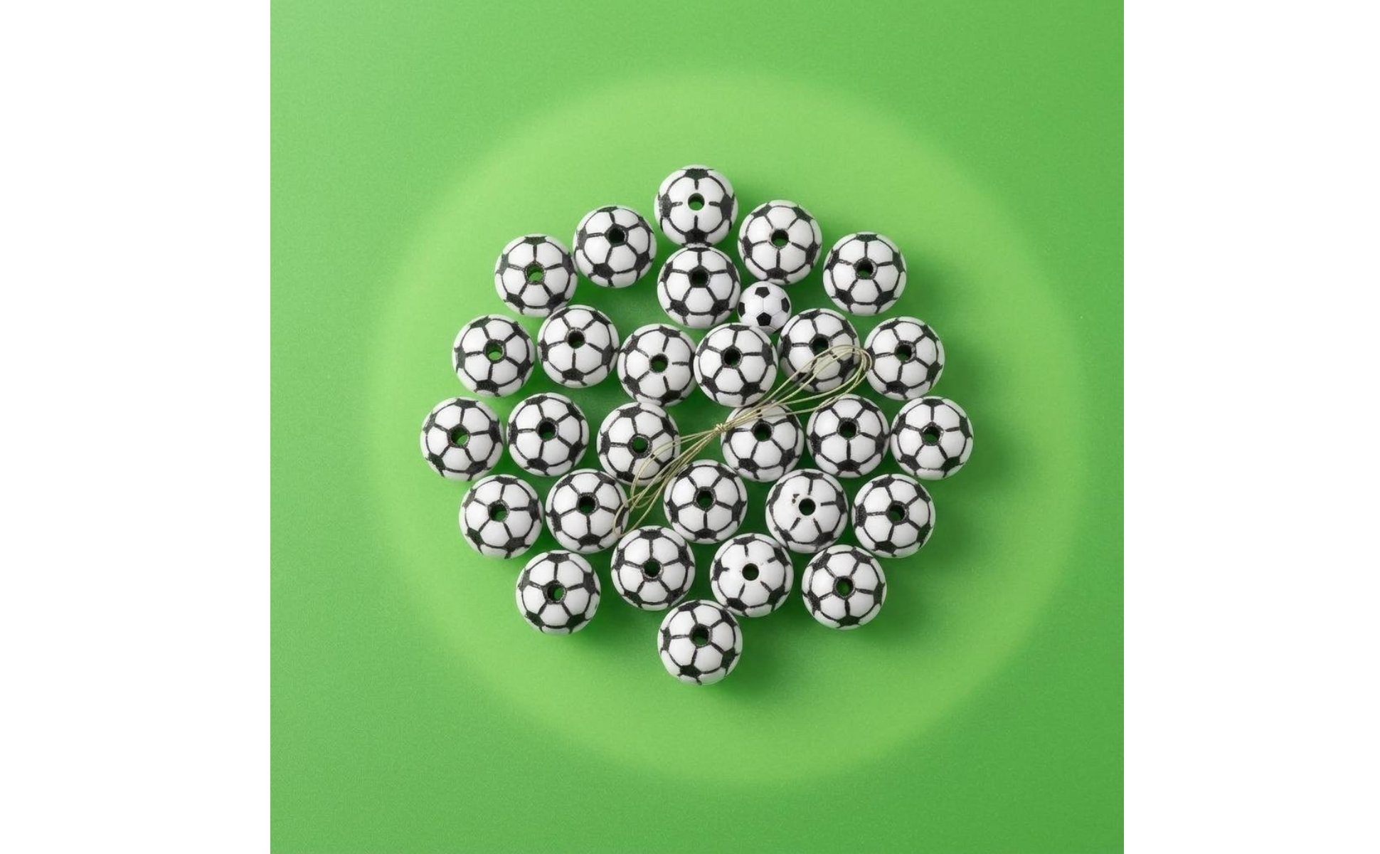 100 Pieces Acrylic Football Beads 12 Mm Football Beads Through Hole