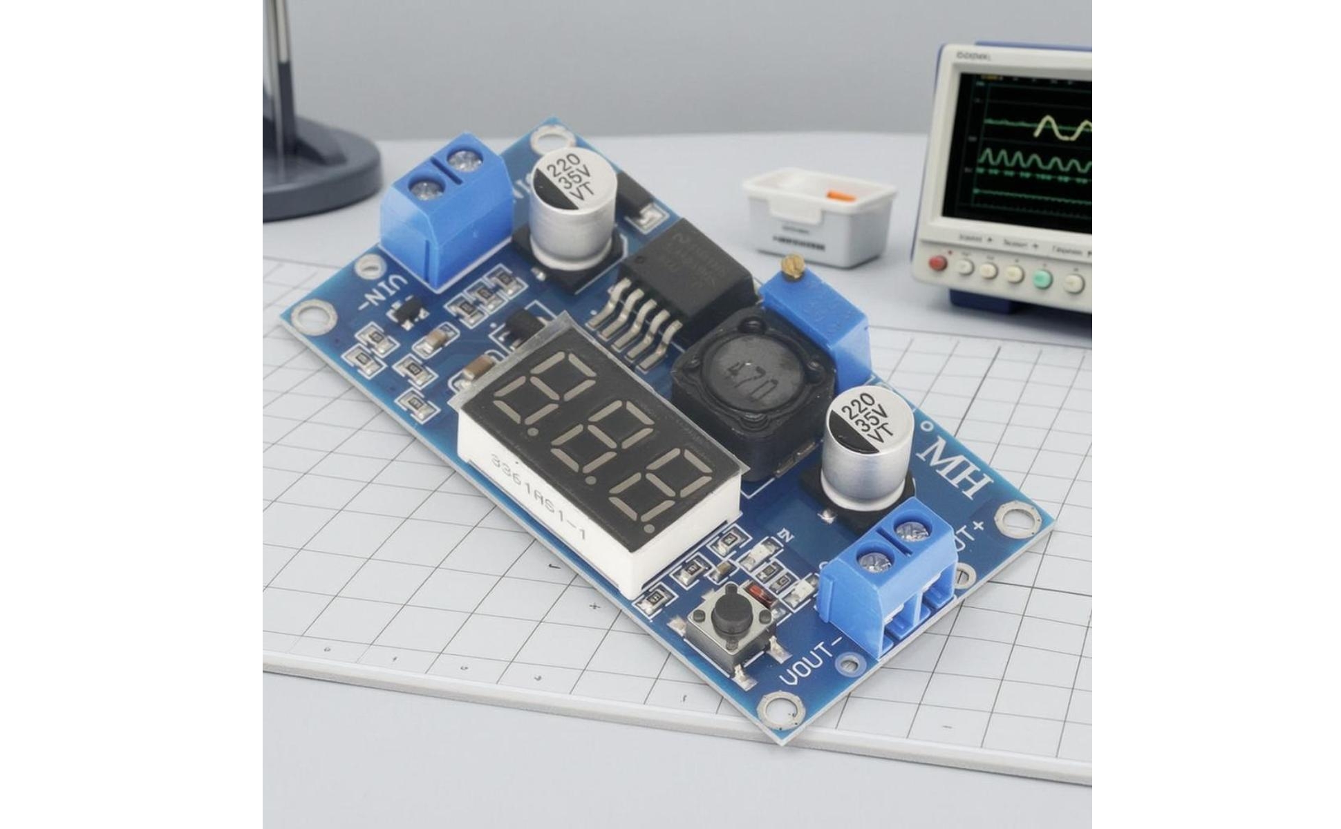 dc-dc-wandlerchip abwärtswandler mit voltmeter dc-dc-wandlerchip buck modul