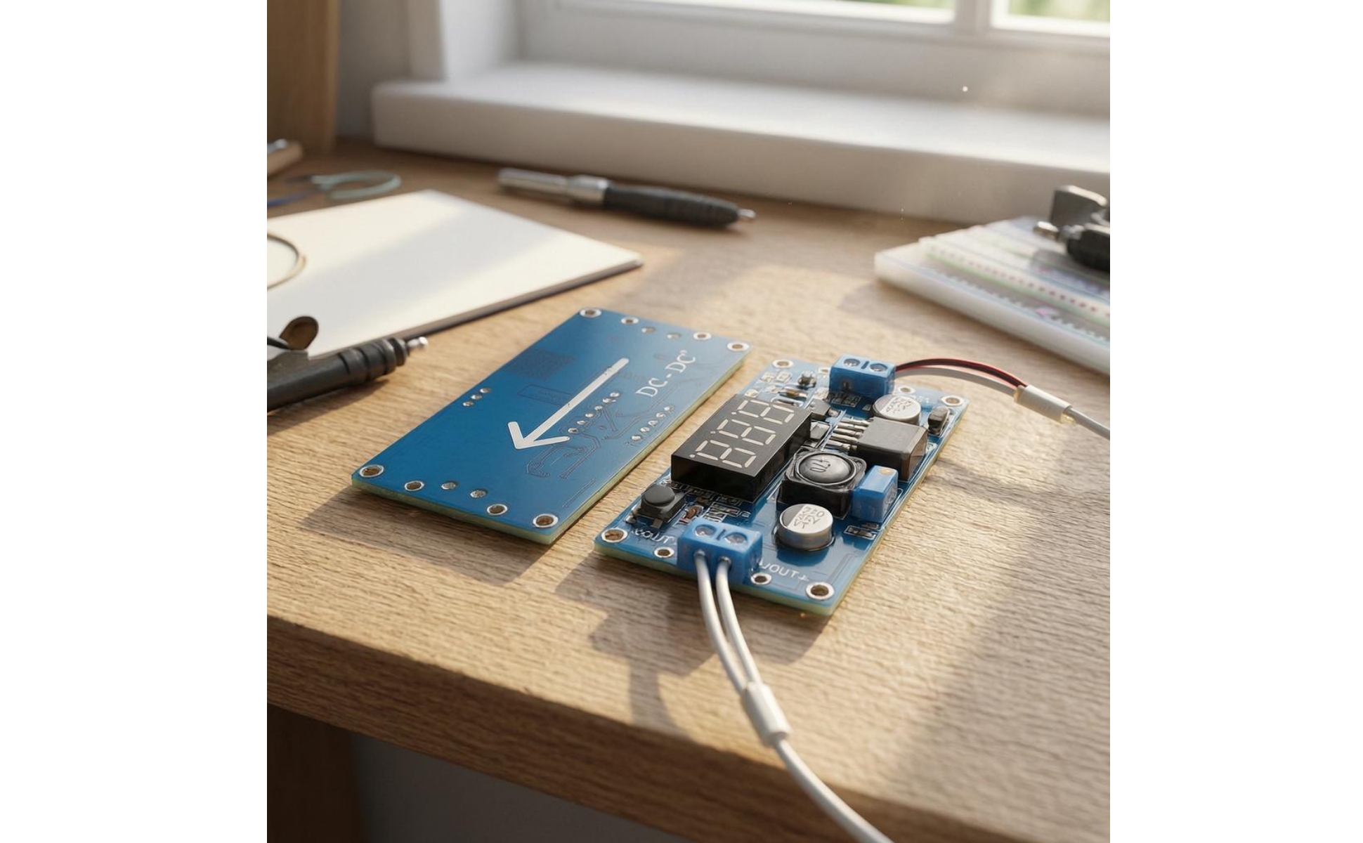 dc-dc-wandlerchip abwärtswandler mit voltmeter dc-dc-wandlerchip buck modul