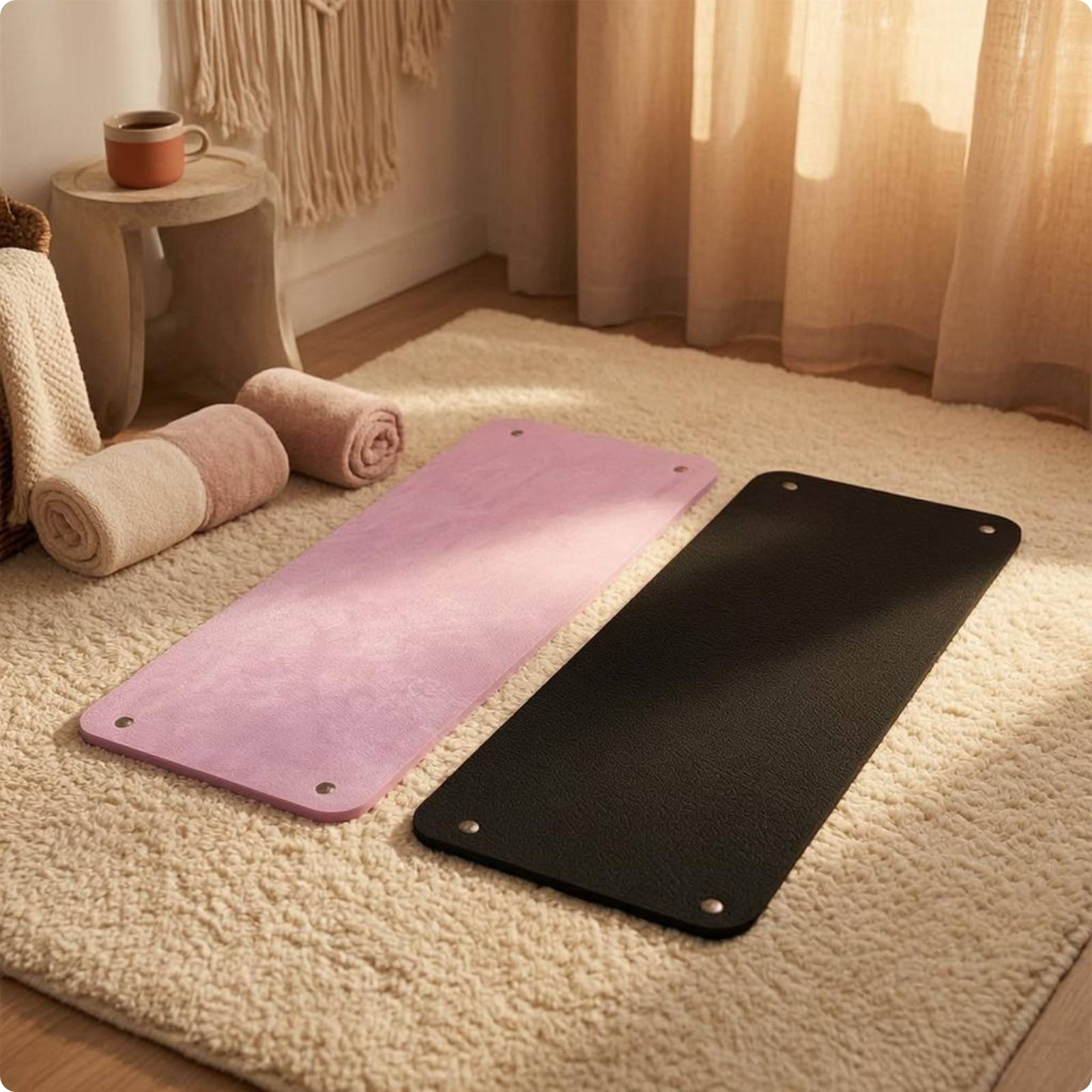 Fasten-on Fitness Mat Rectangular Fitness Towel Mat Super Absorbent