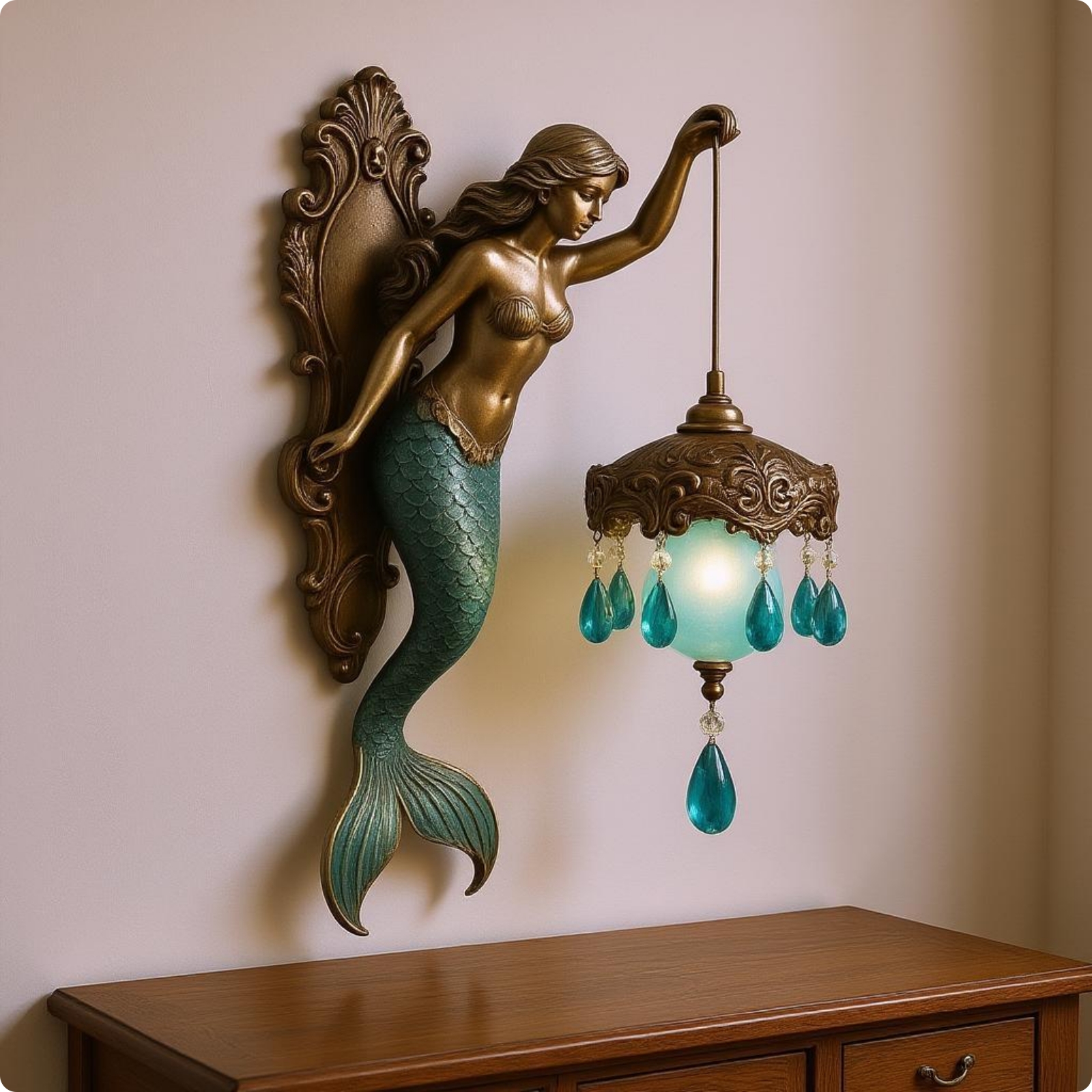 Vintage Lantern Wall Lamp Embossed Relief Wall Lamp Decoration Ornate