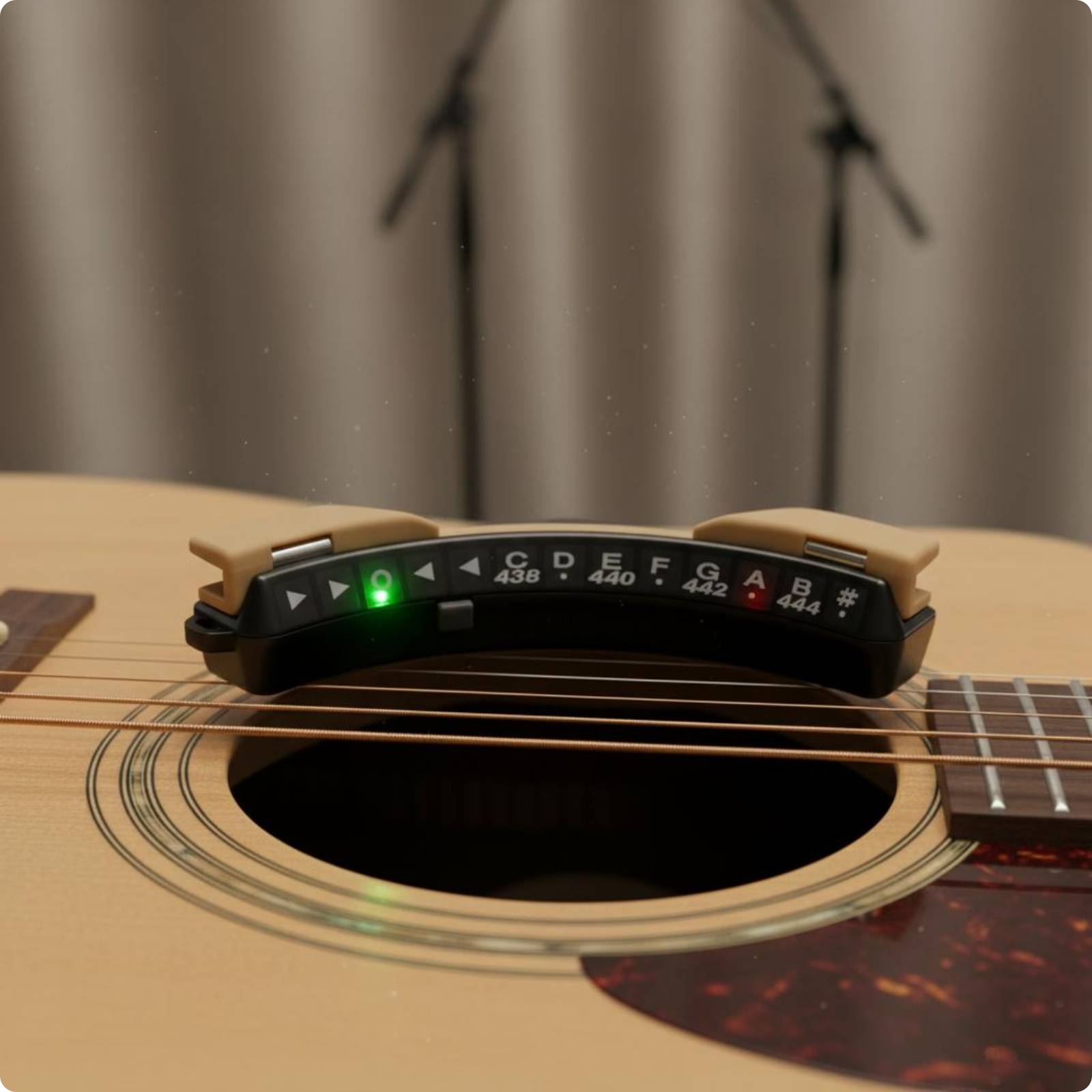 Compact Size Guitar Sound Hole Tuner Accurate Tuning Music Accessory Adjustable Calibration for Beginners