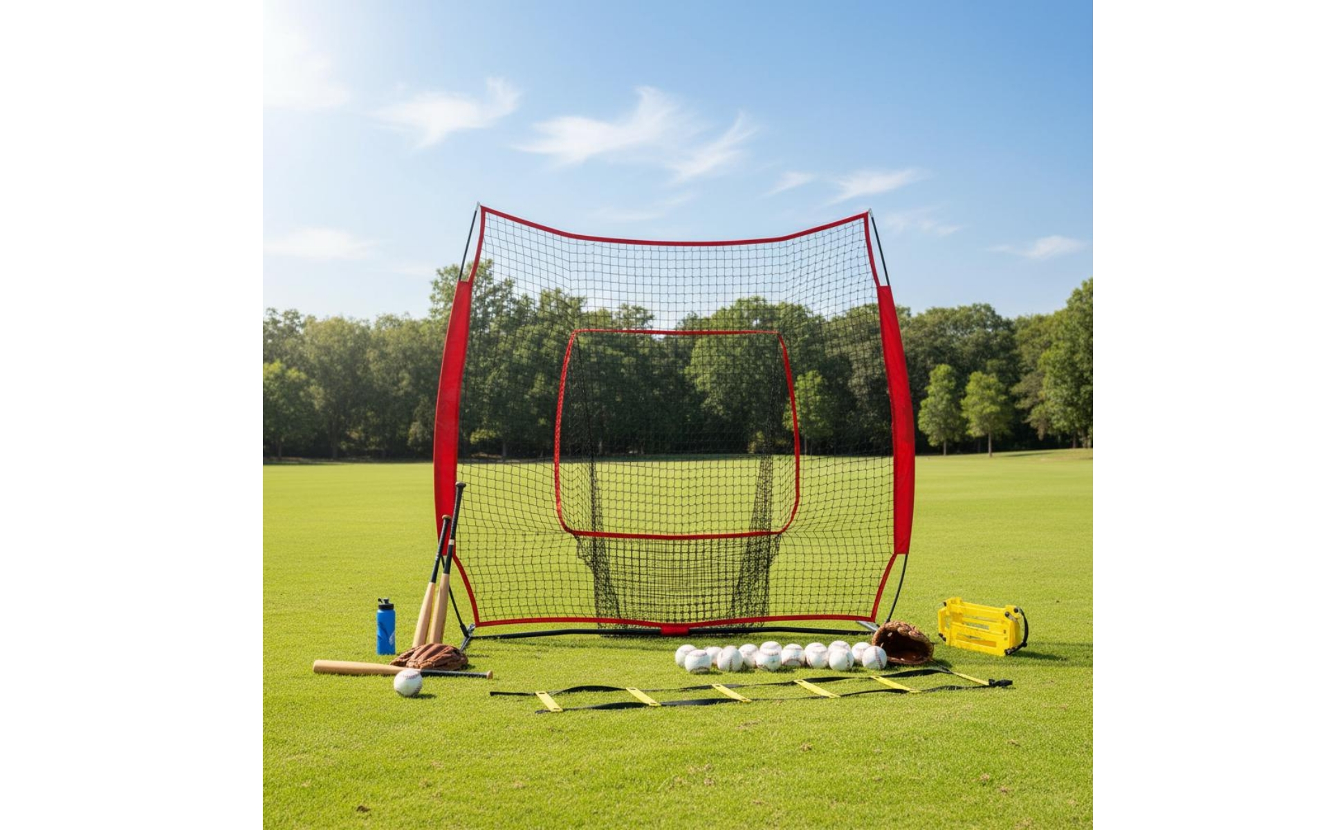 Baseball-Schlagnetz tragbar Softball-Trainingsnetz großes Fangnetz für Training