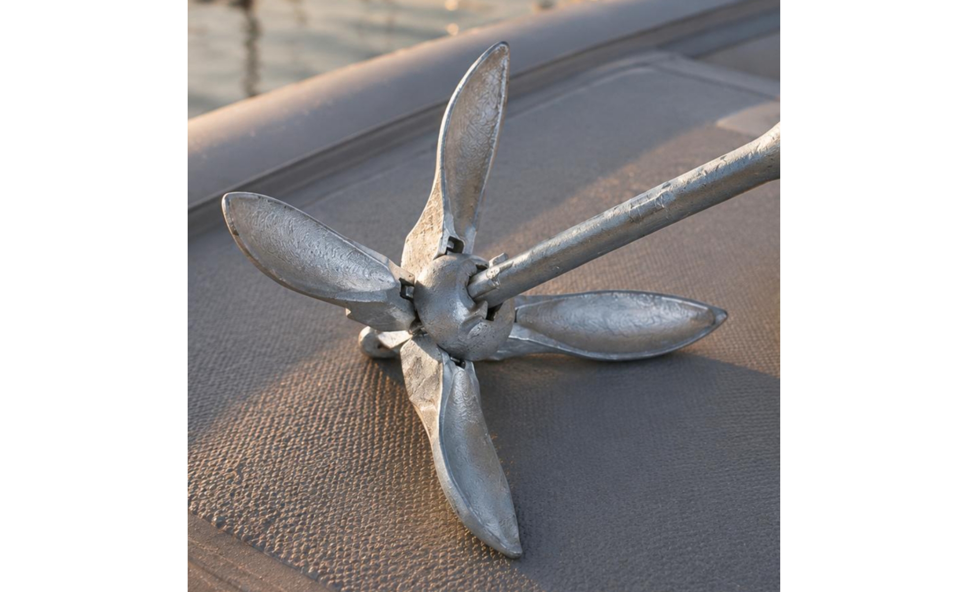 1.5 Kg Boat Anchor Rope Set Space-Saving Design Foldable Steel Anchor for Lake