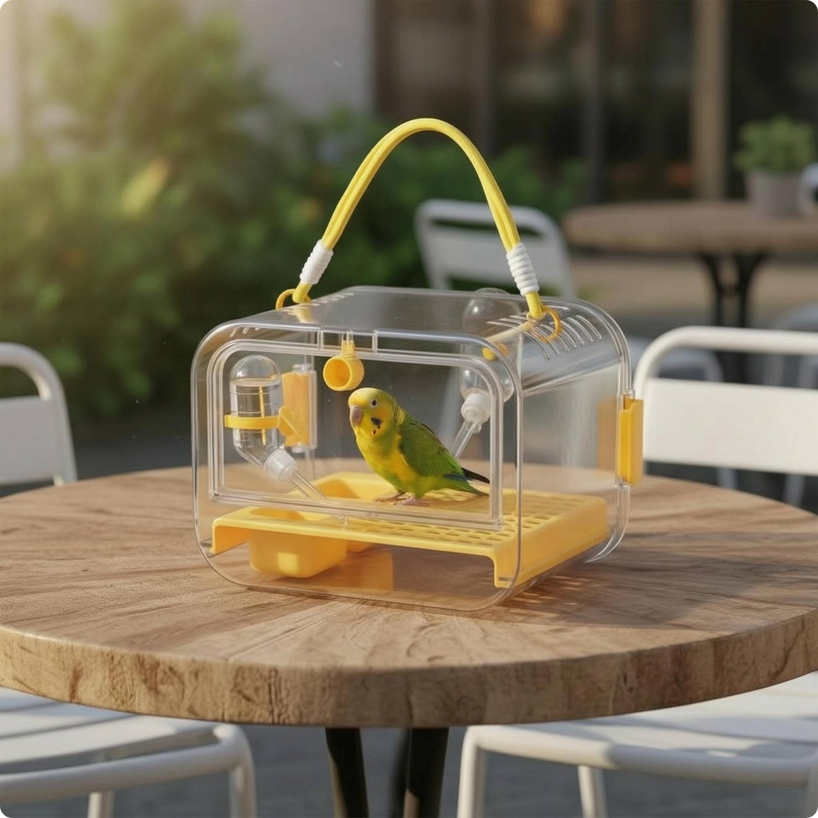 Portable Parrot Carrier Transparent Portable Avian Carrier Ventilated