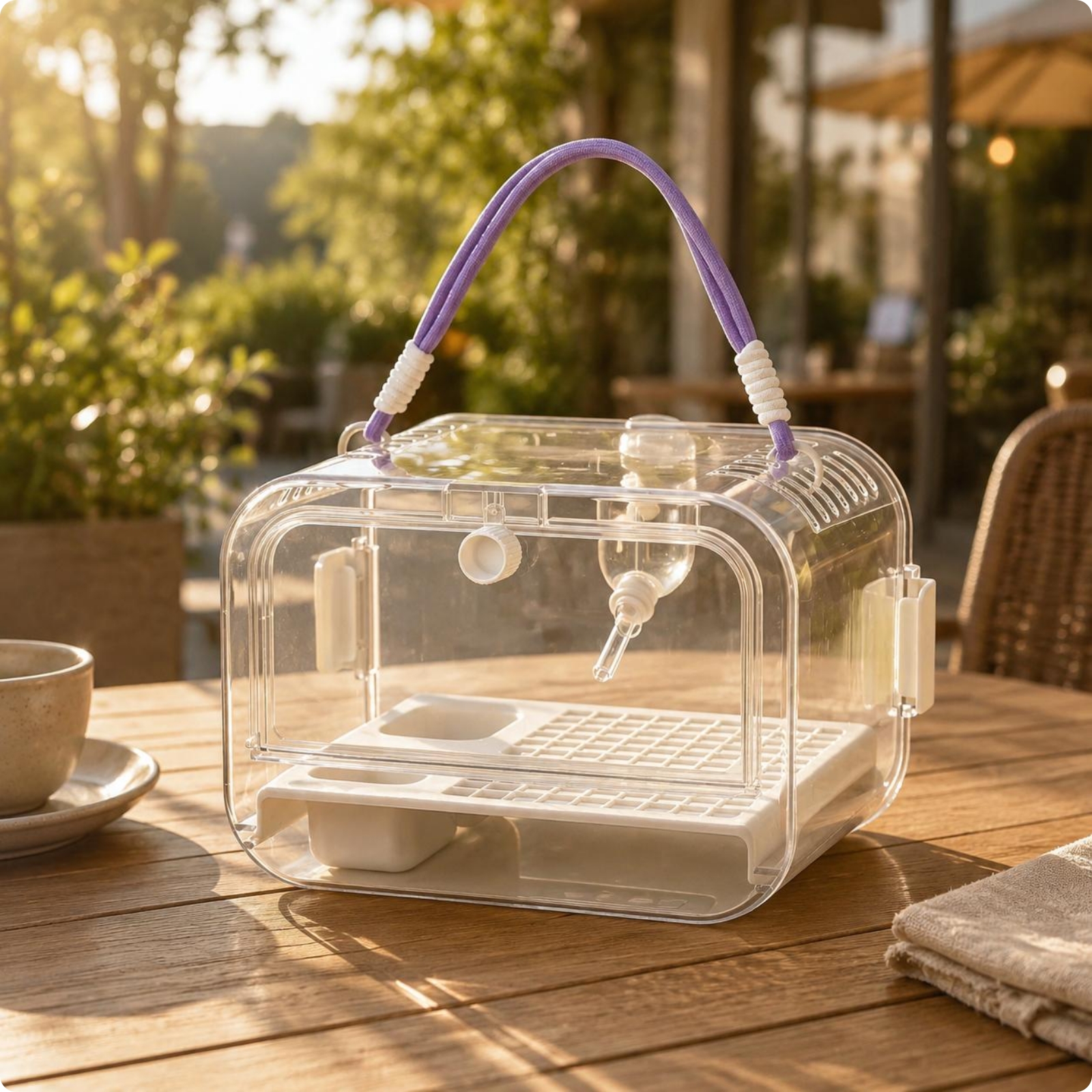 Portable Parrot Carrier Transparent Portable Avian Carrier Ventilated