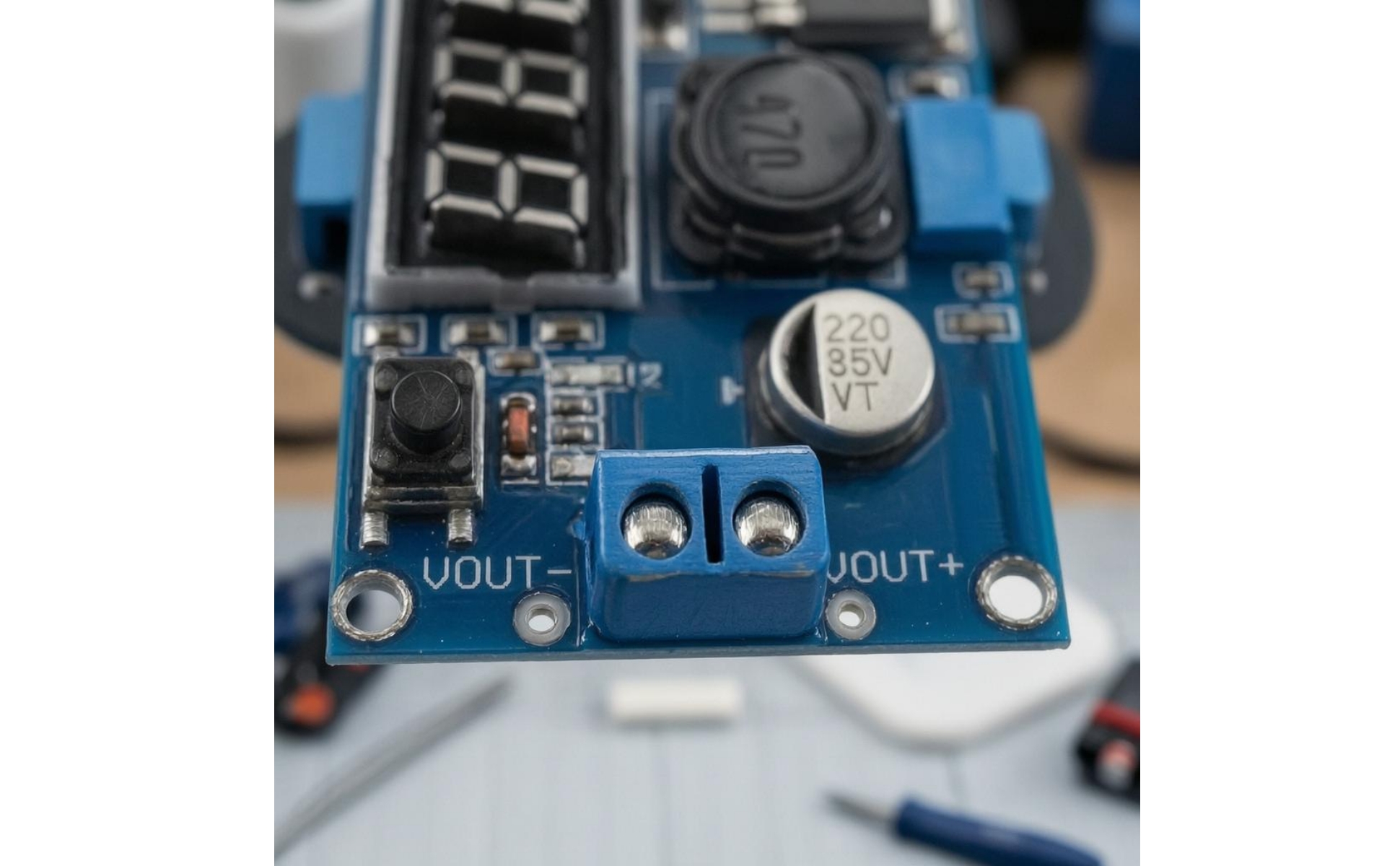 dc-dc-wandlerchip abwärtswandler mit voltmeter dc-dc-wandlerchip buck modul