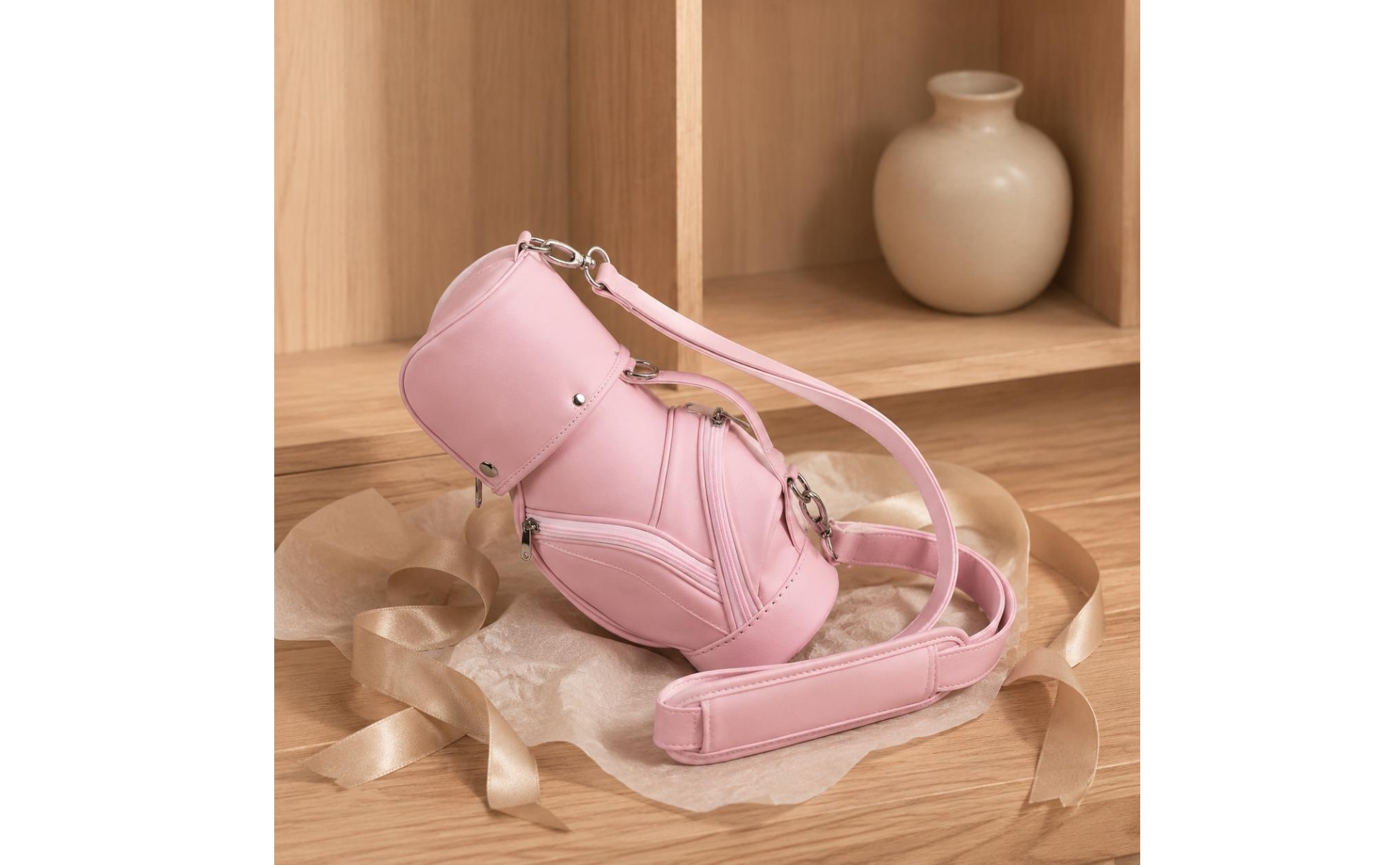 Mini Crossbody Bag Portable Adjustable Strap Handbag Multi-Pocket for Shopping