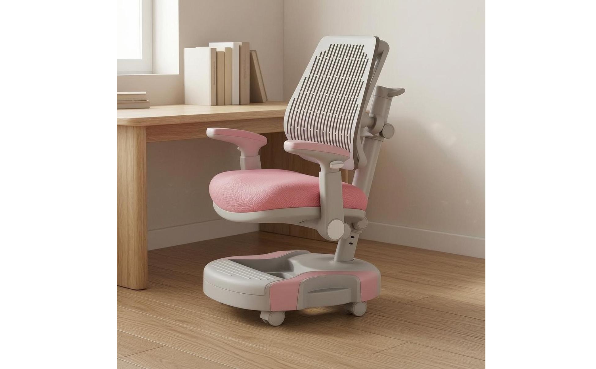 Adjustable Study Chair Padded Seat Kids Desk Chair Posture Support for Students