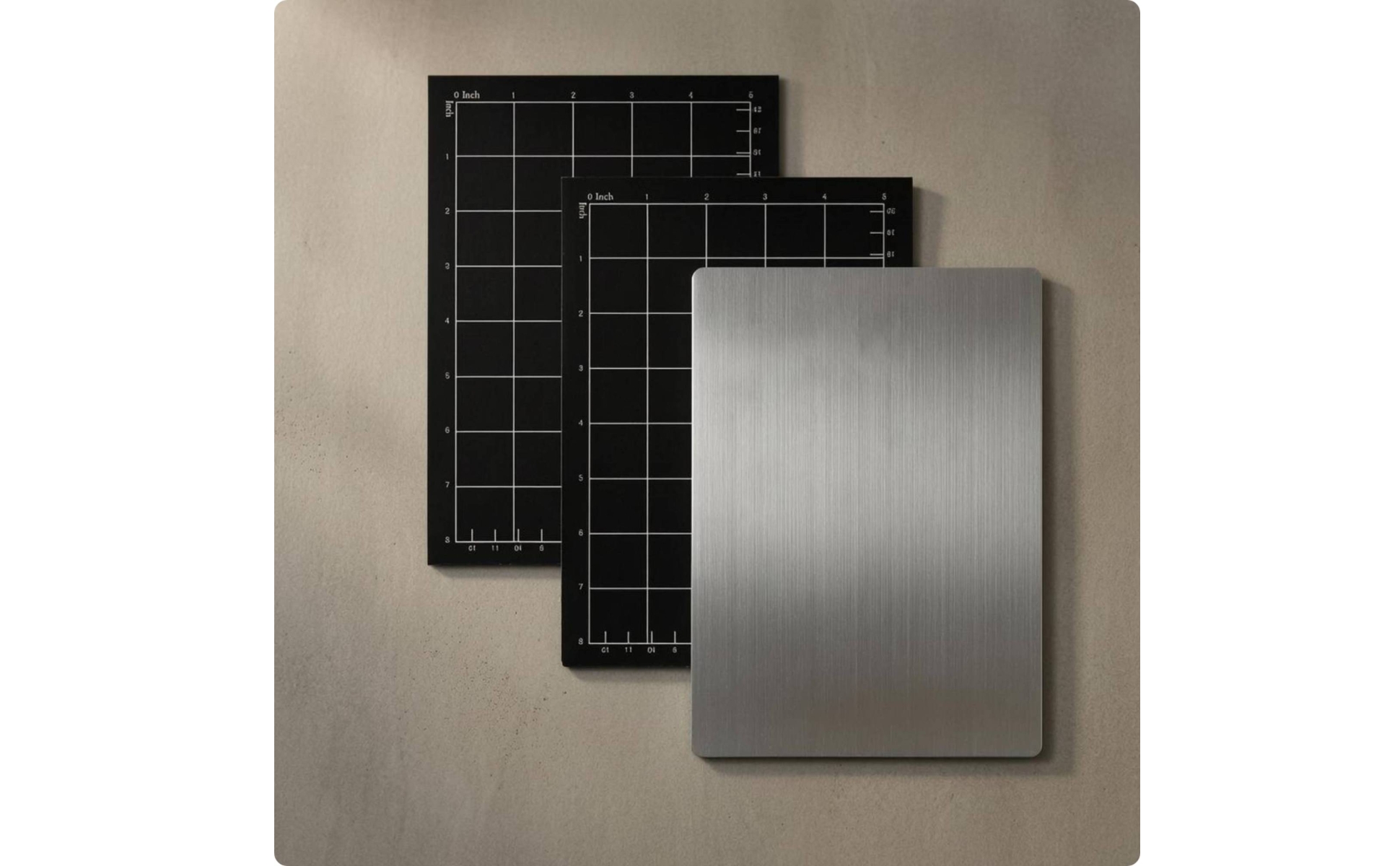 3 Pieces Attractive Grid Mat Set Stainless Steel Die Mat Set Gridded
