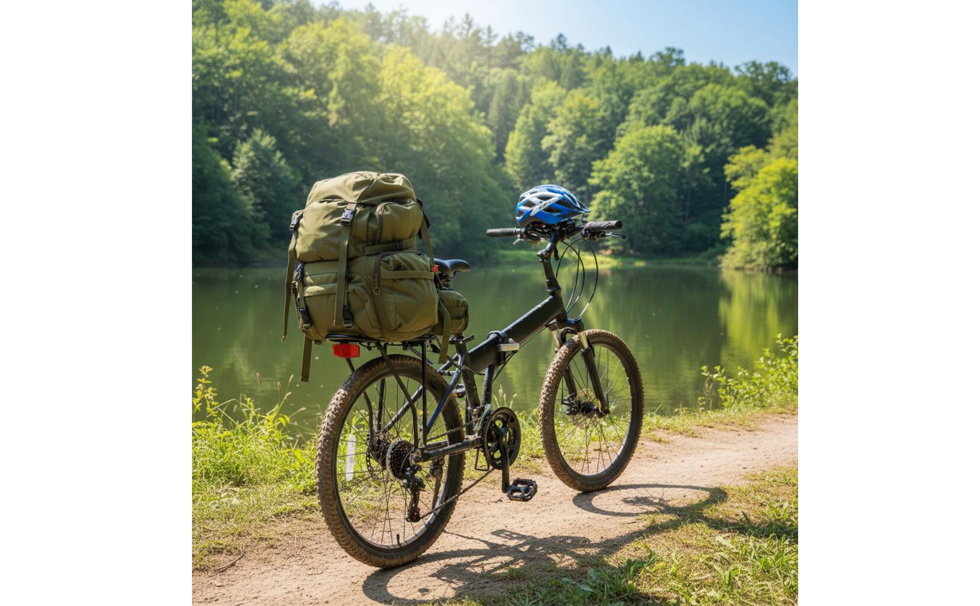 Folding Bike Rear Rack Foldable for Commuting, Outing