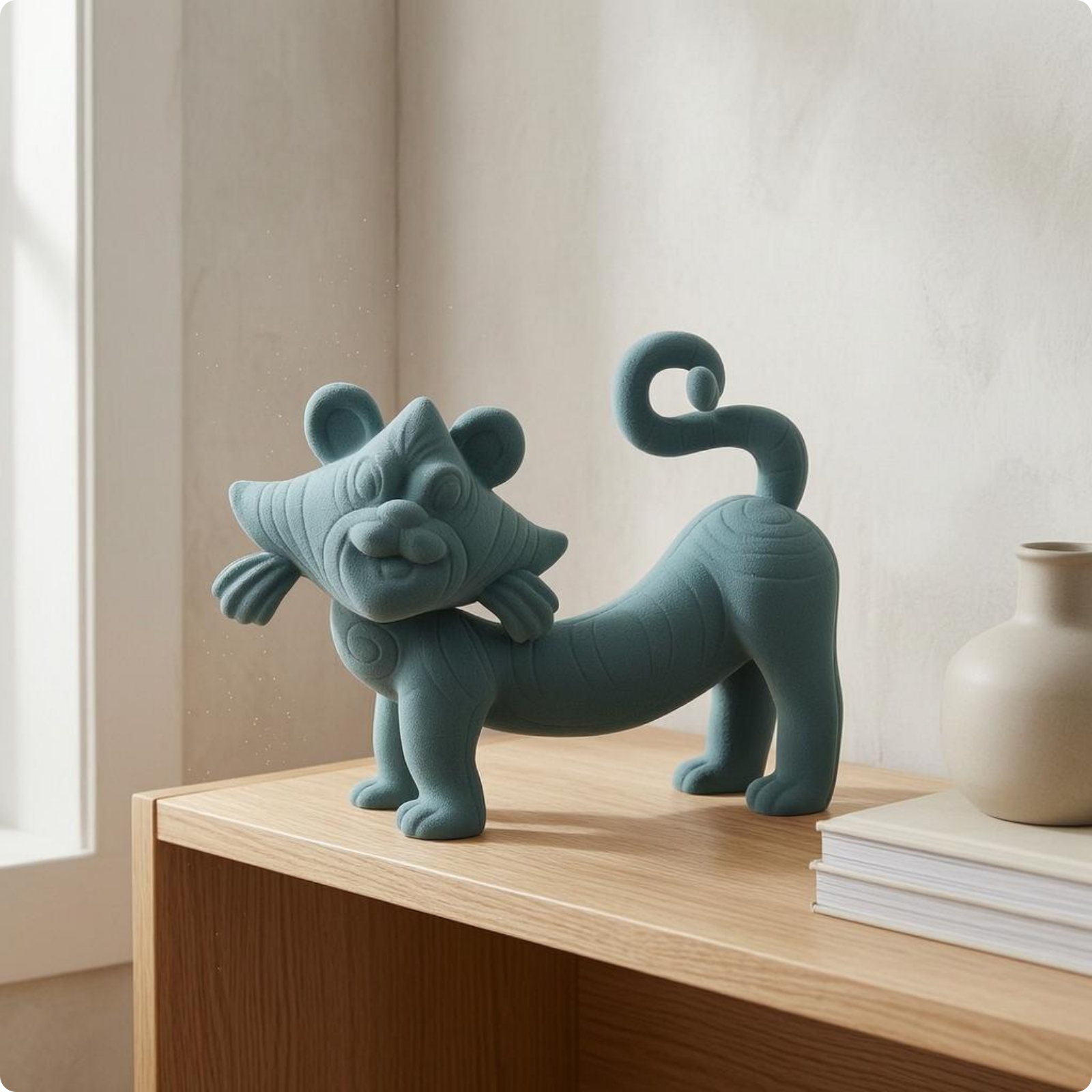Tiger-Dekofigur Strukturiert Tiger-Skulptur Groß für Kinderzimmer