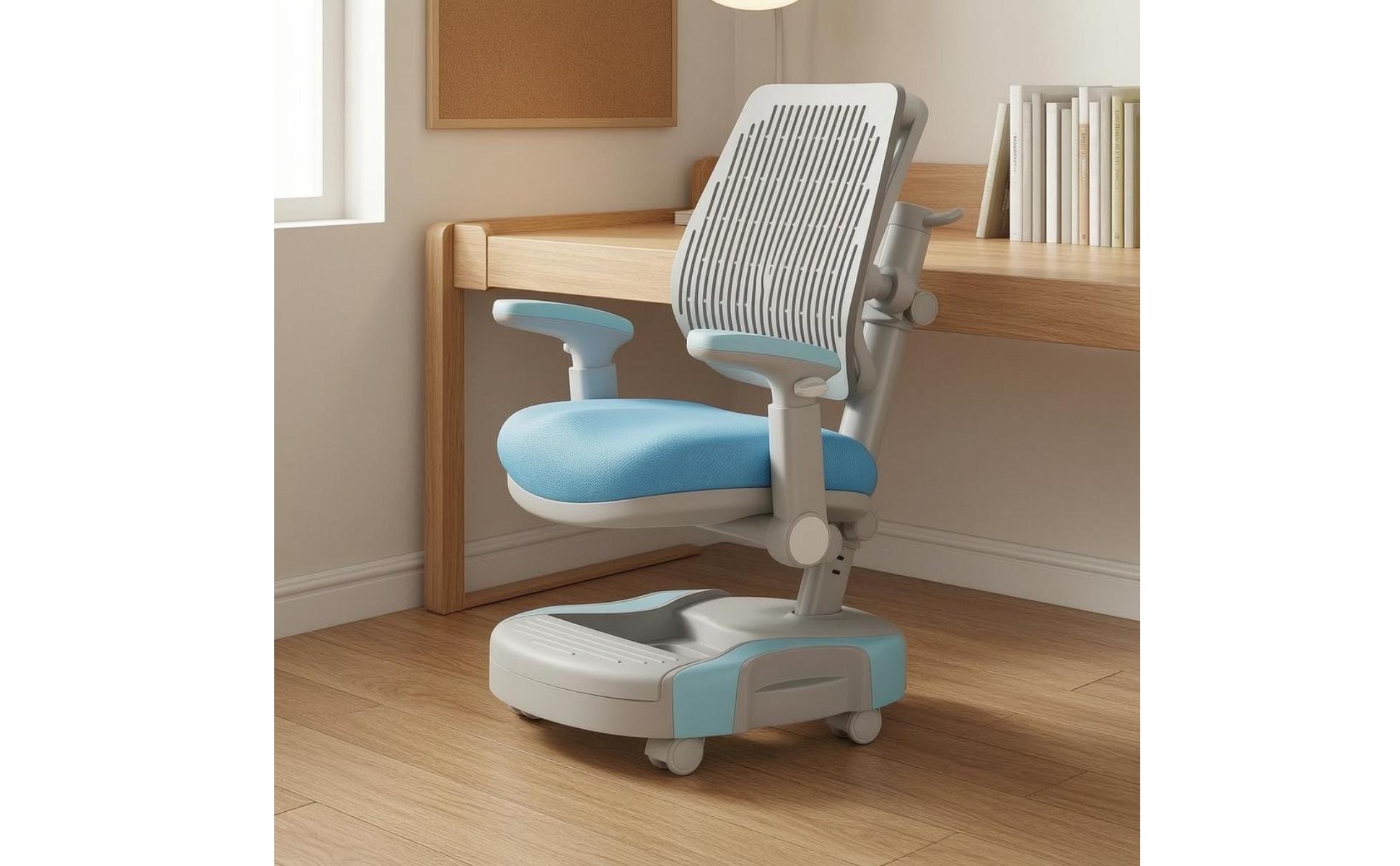 Adjustable Study Chair Padded Seat Kids Desk Chair Posture Support for Students