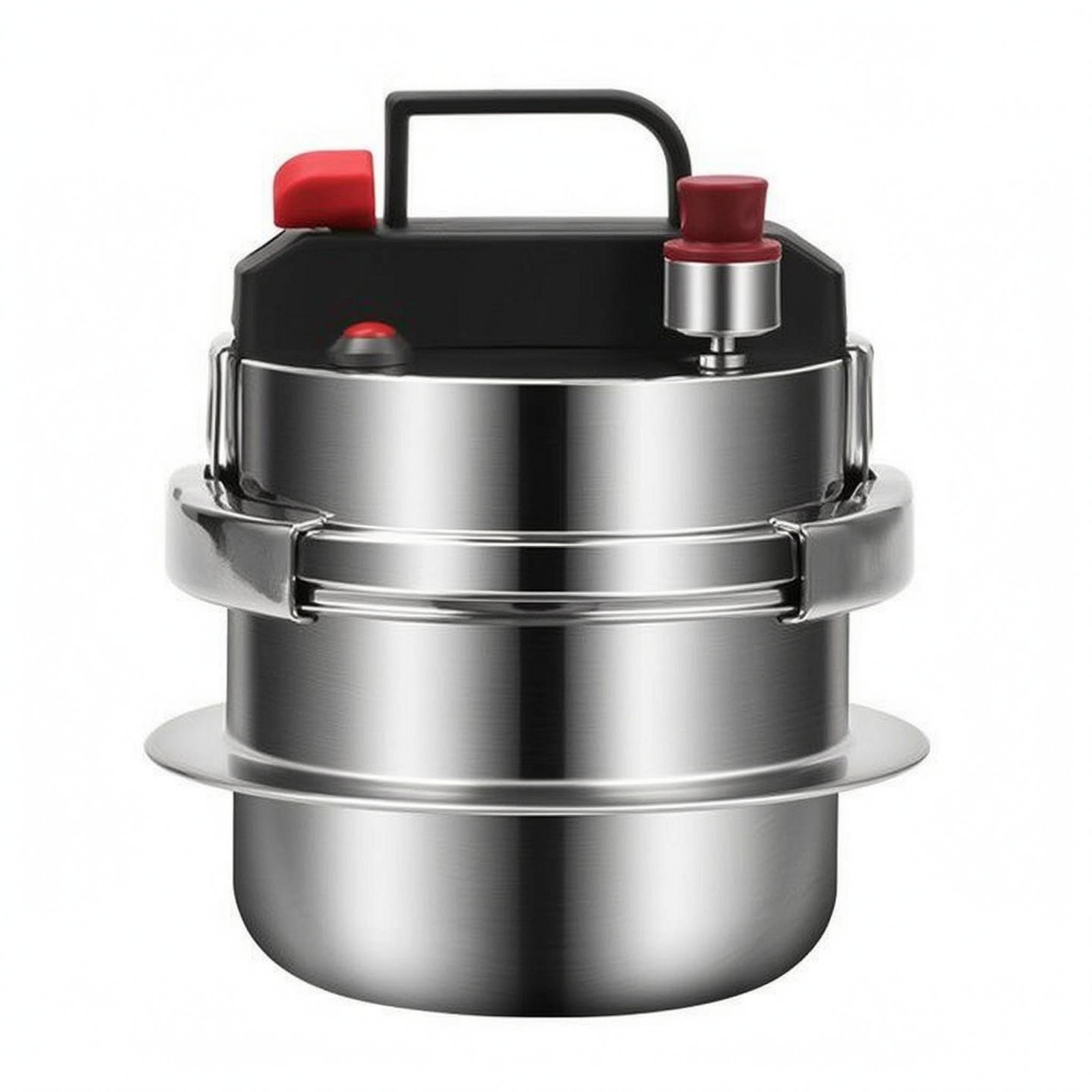 Pressure Cooker Stainless Steel Induction Compatible Bpa-free Mini Cooker Black