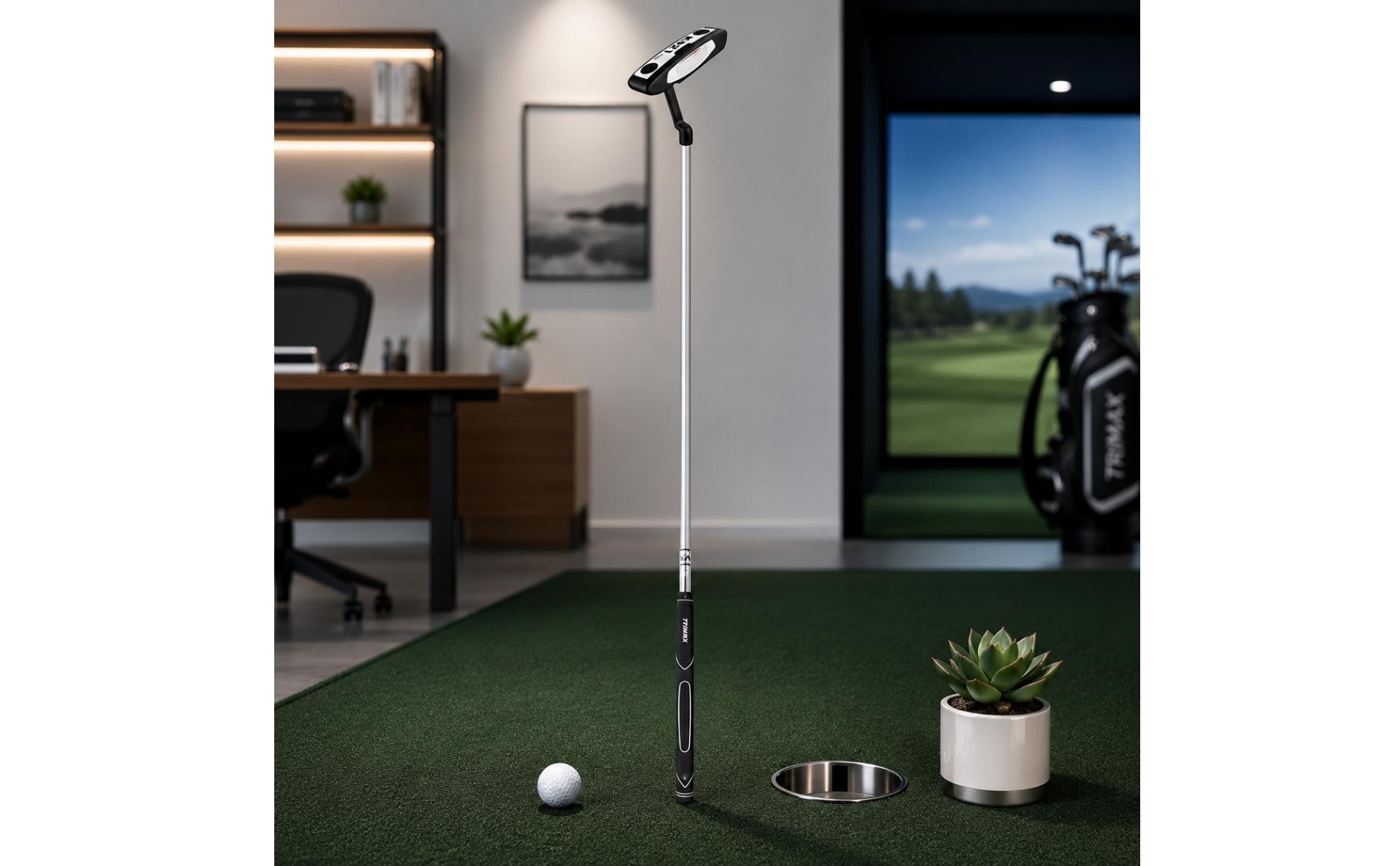 Zinc Alloy Putter Indoor and Outdoor Use Golf Practice Putter for Training, Men