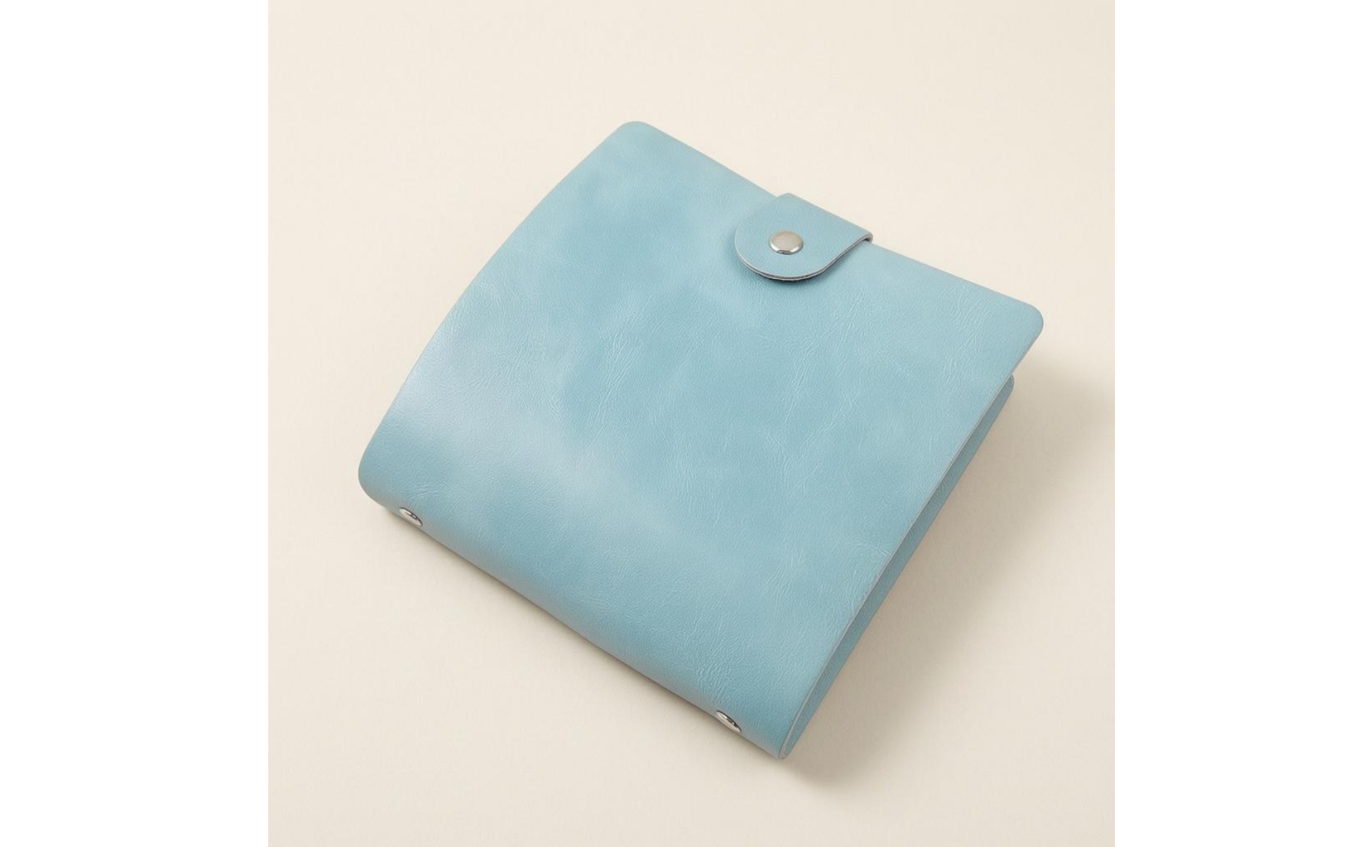 Storage Binder Faux Leather Binder Snap-Tab Closure
