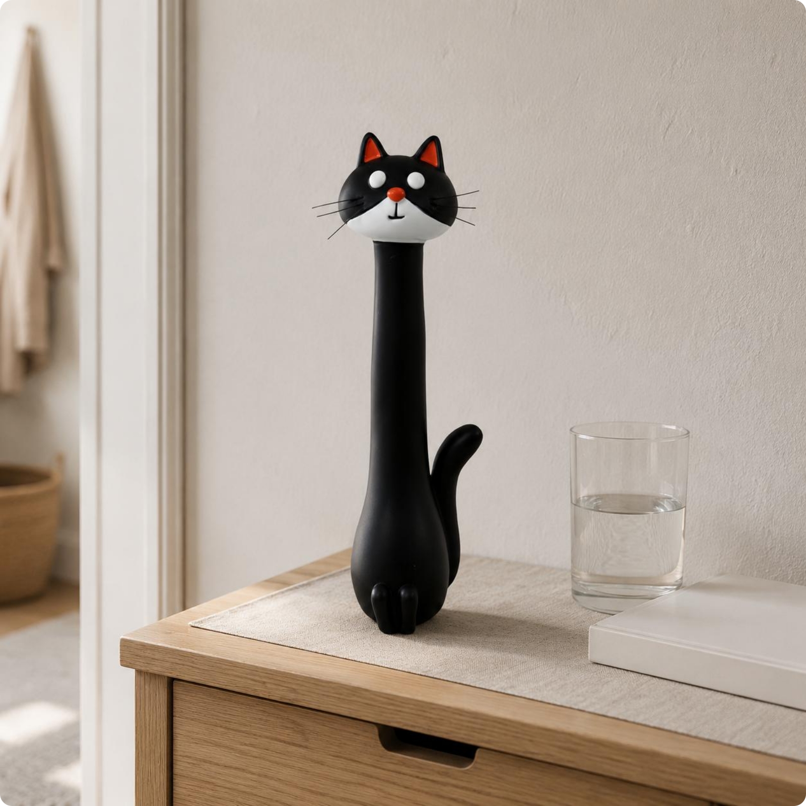 Feline Flower Vase Handmade Table Ornament Whimsical
