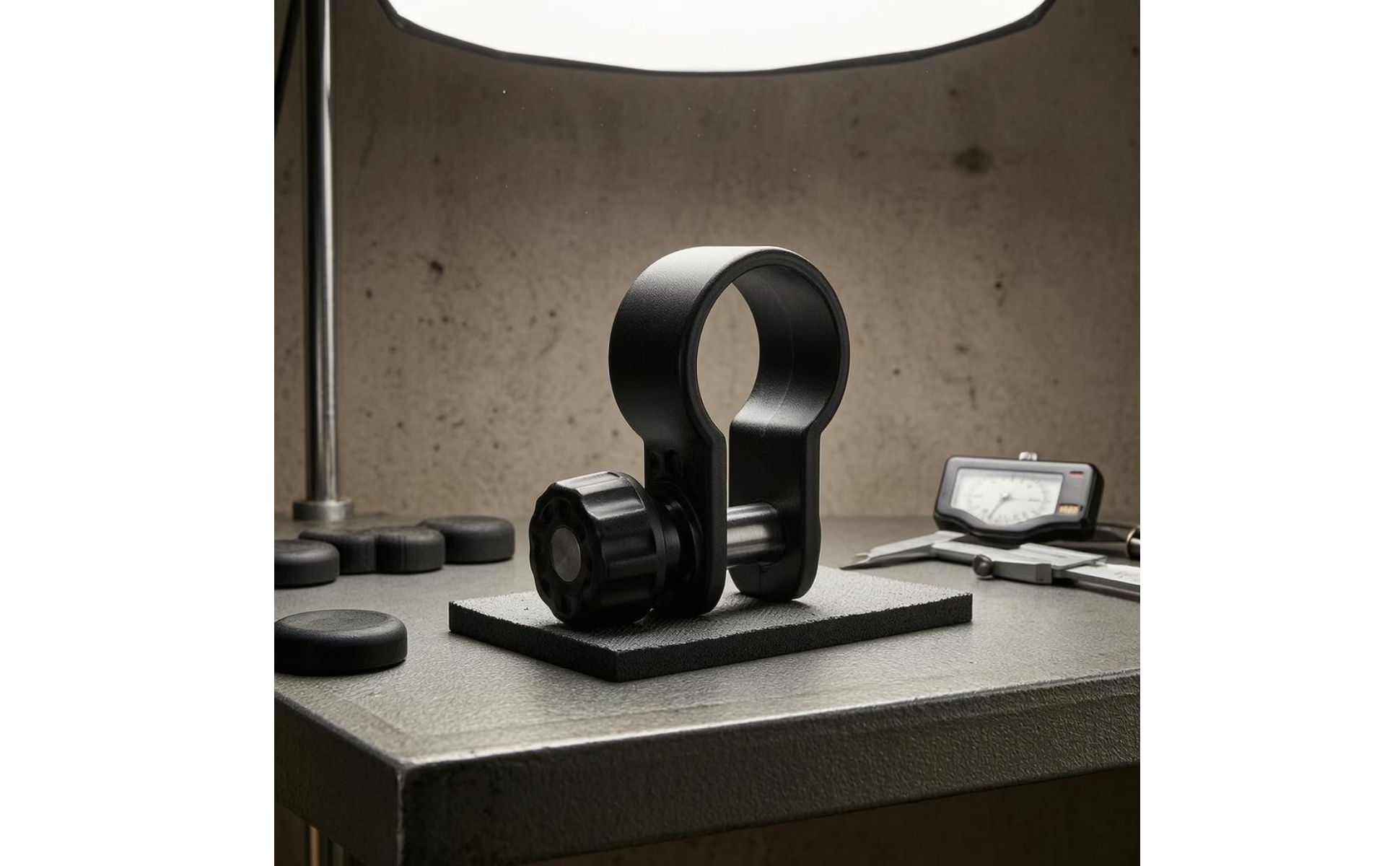 Universal Flashlight Clip Circular-Shaped Flashlight Mount Plastic and Metal