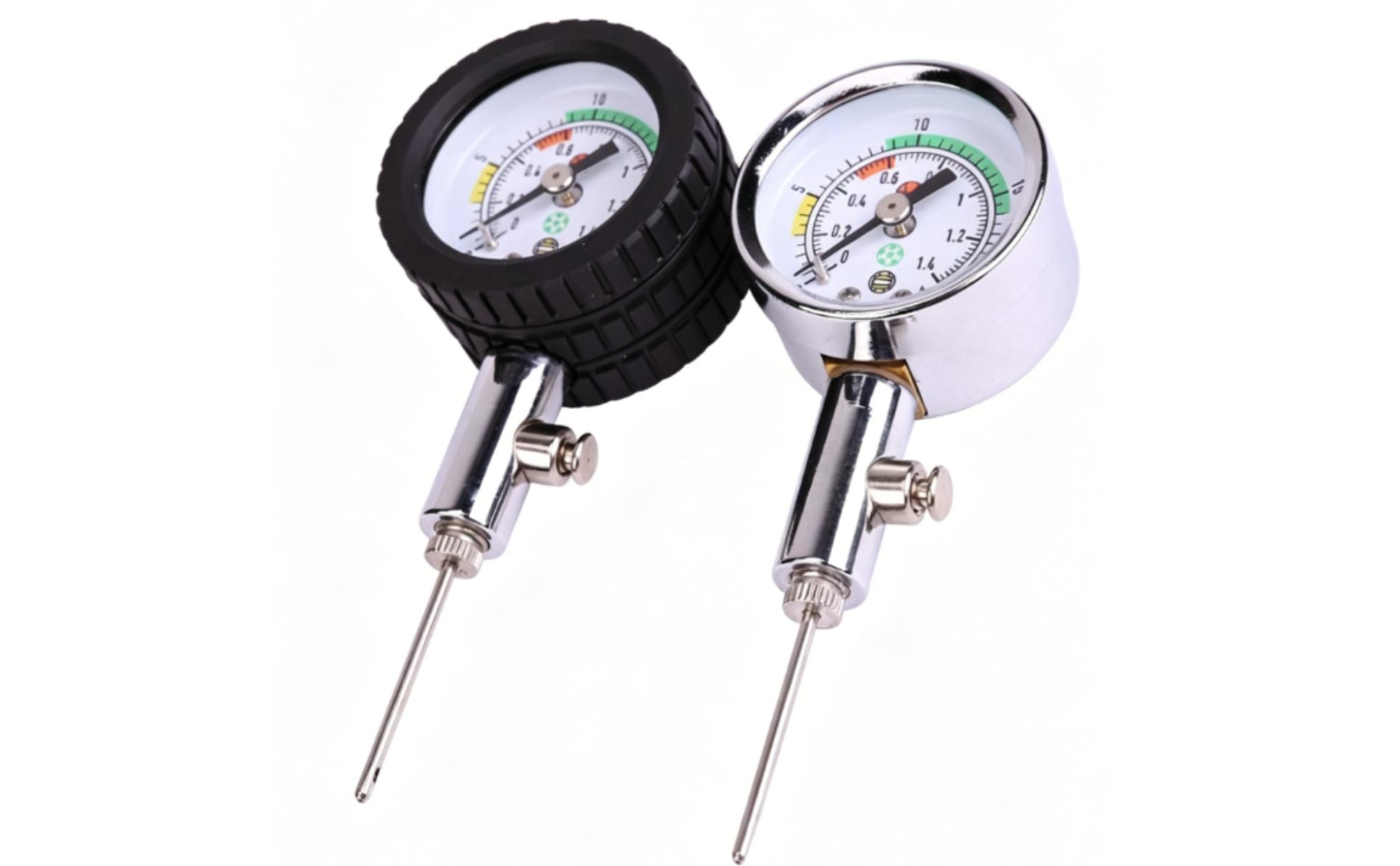 Sports Ball Pressure Gauge Dual Scale Ball Pressure Gauge Metal Body
