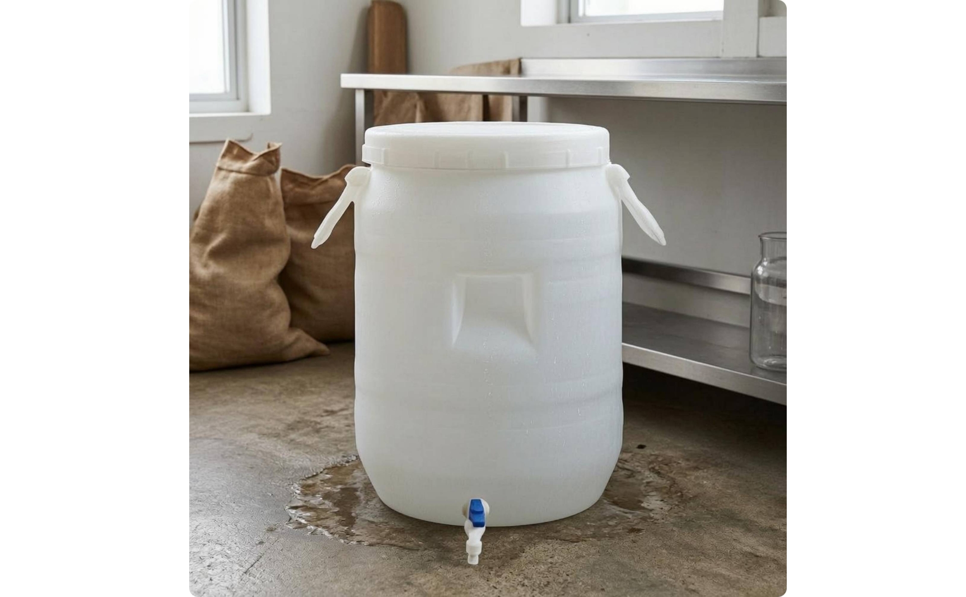 Sturdy Duty Container HDPE Spigot Container Food-Safe