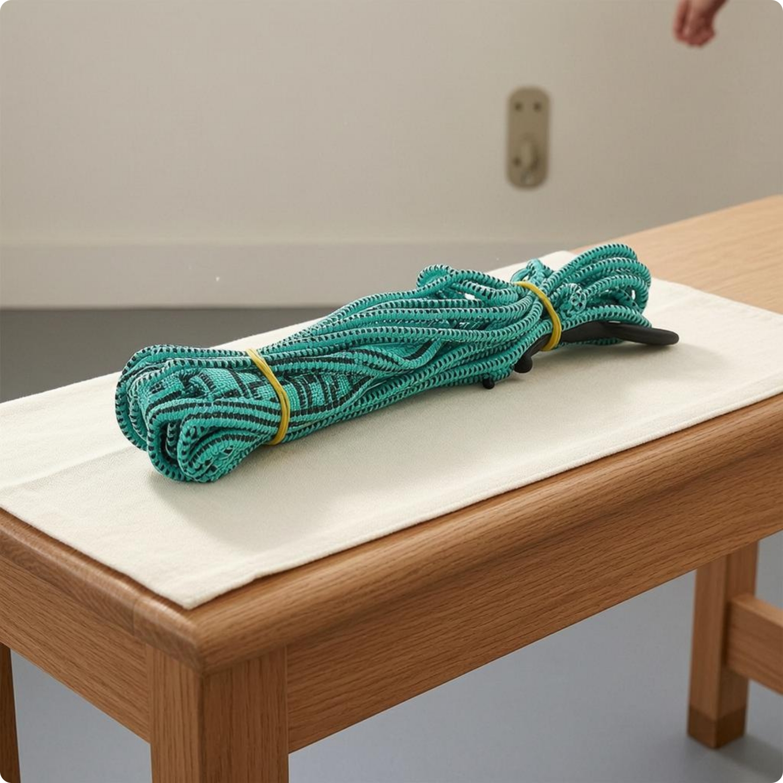 Braided Elastic Cord Band Coiled Fitness Gear Stabilization