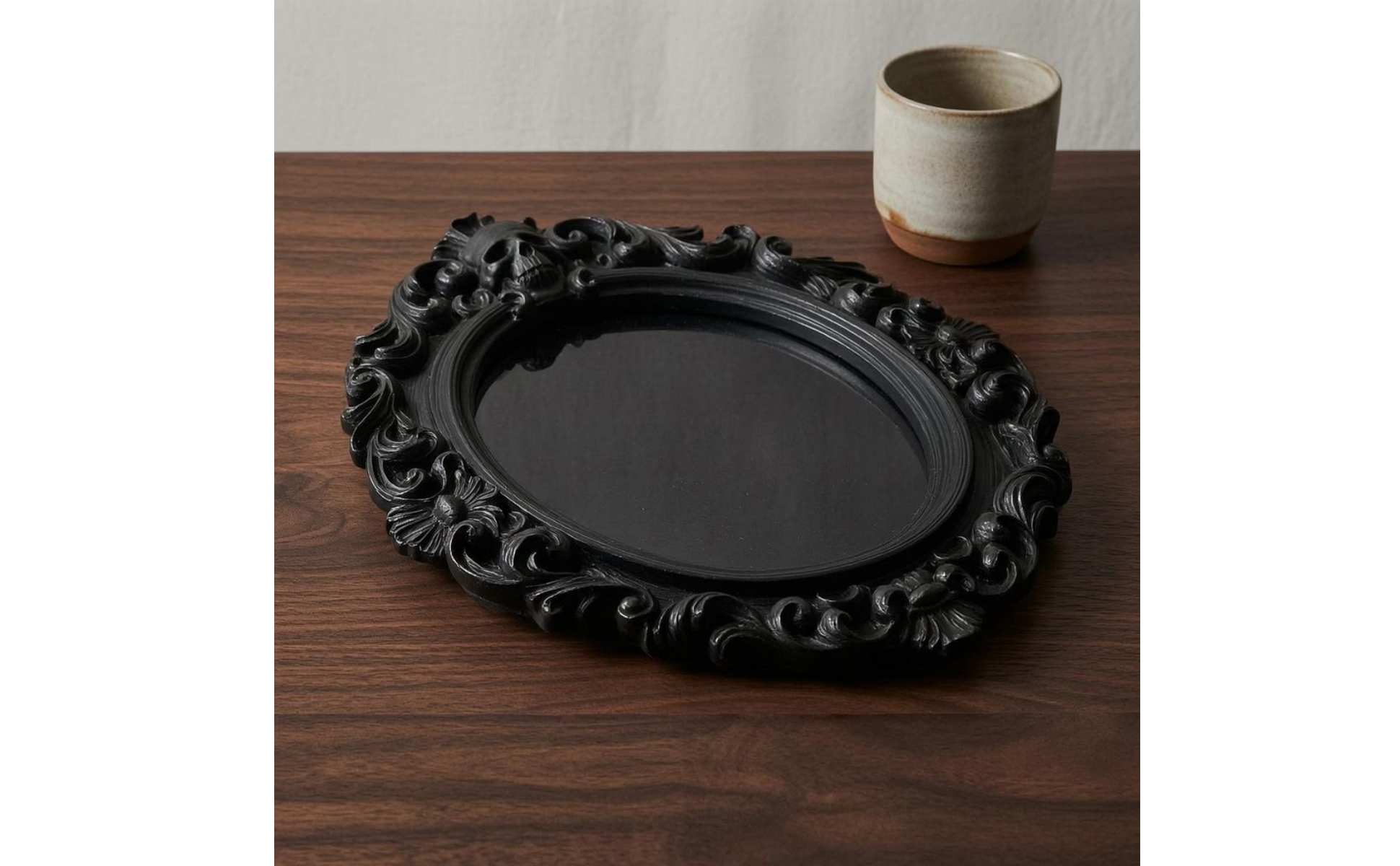 Ornate Oval Wall Frame Carved Medieval Skull Frame Intricate Details