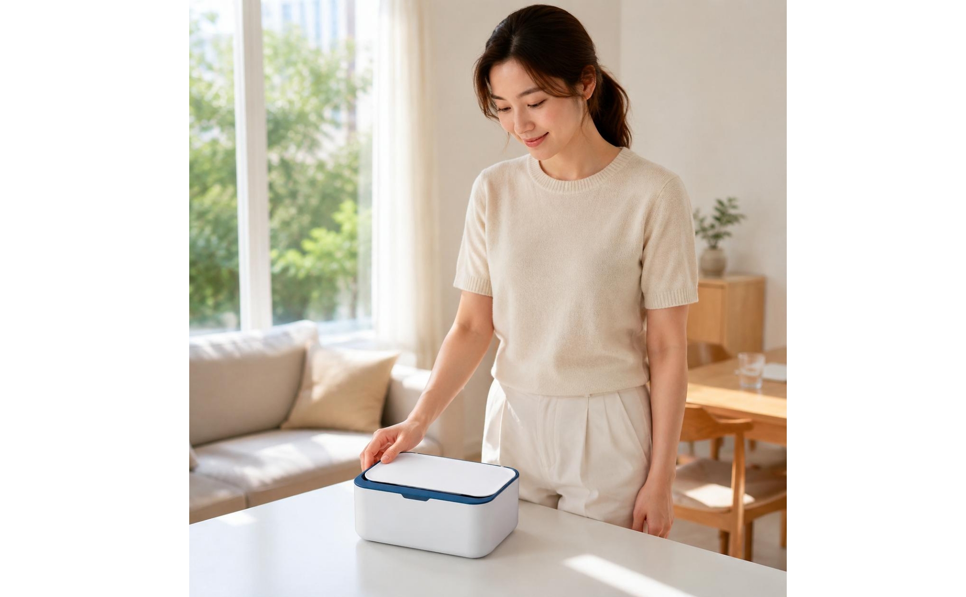 Wet Wipes Dispenser Box Dustproof Lidded Tissue Box Multi-Purpose for Desk