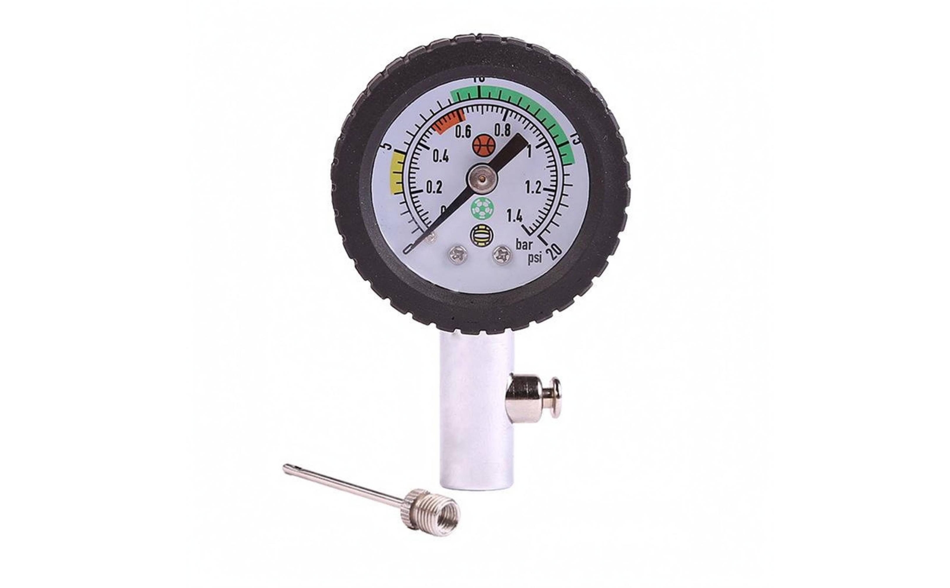 Sports Ball Pressure Gauge Dual Scale Ball Pressure Gauge Metal Body