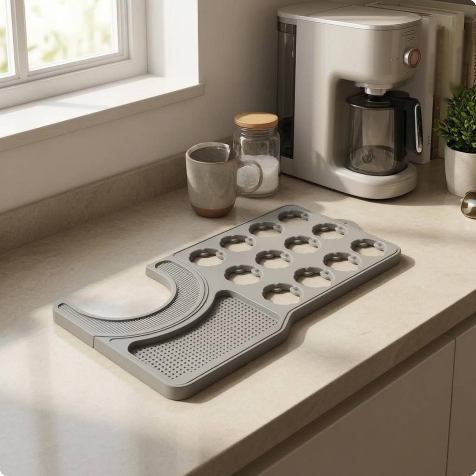 Silicone Coffee Machine Mat Easy to Clean Capsule Coffee Machine Mat