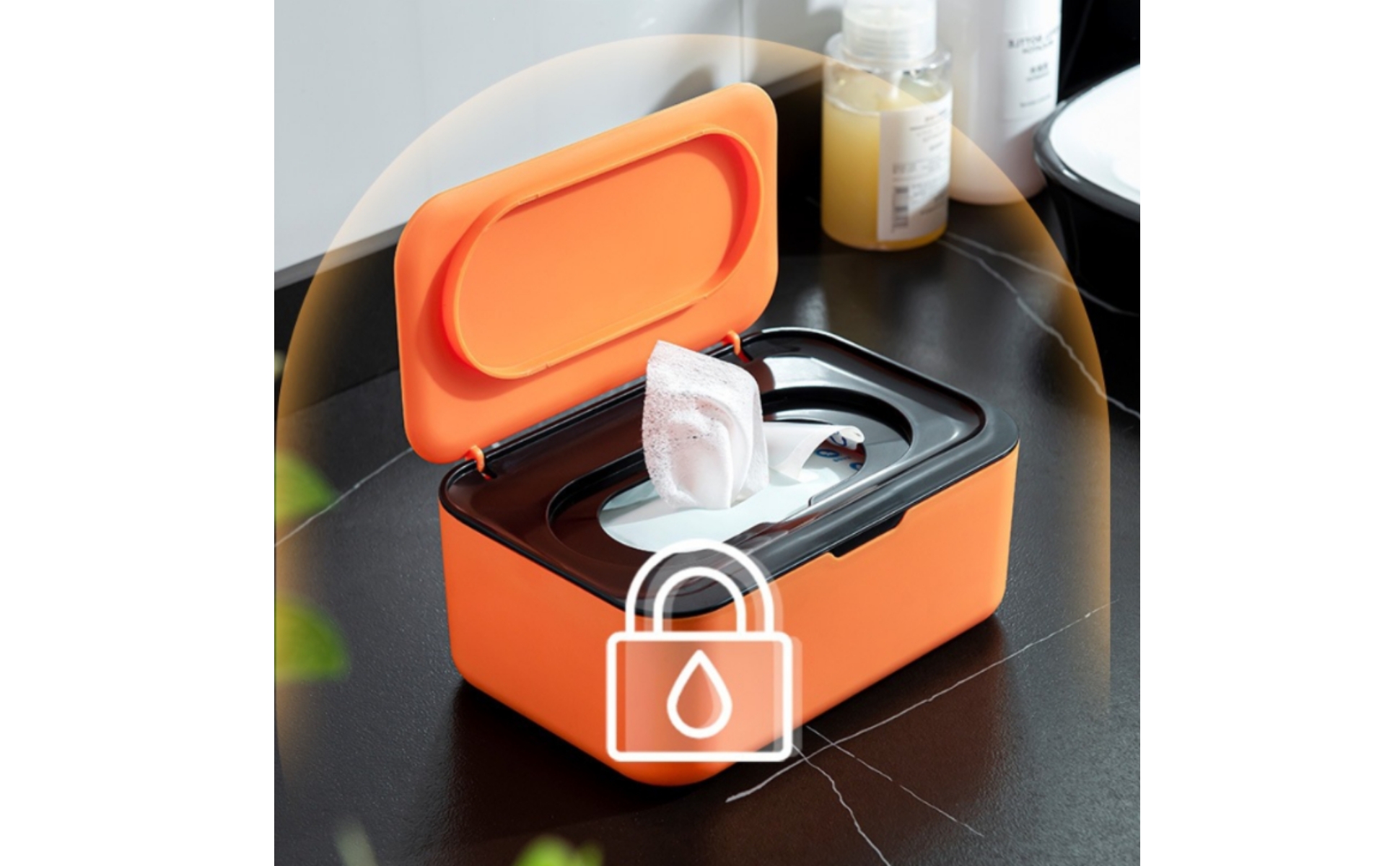 Wet Wipes Dispenser Box Dustproof Lidded Tissue Box Multi-Purpose for Desk