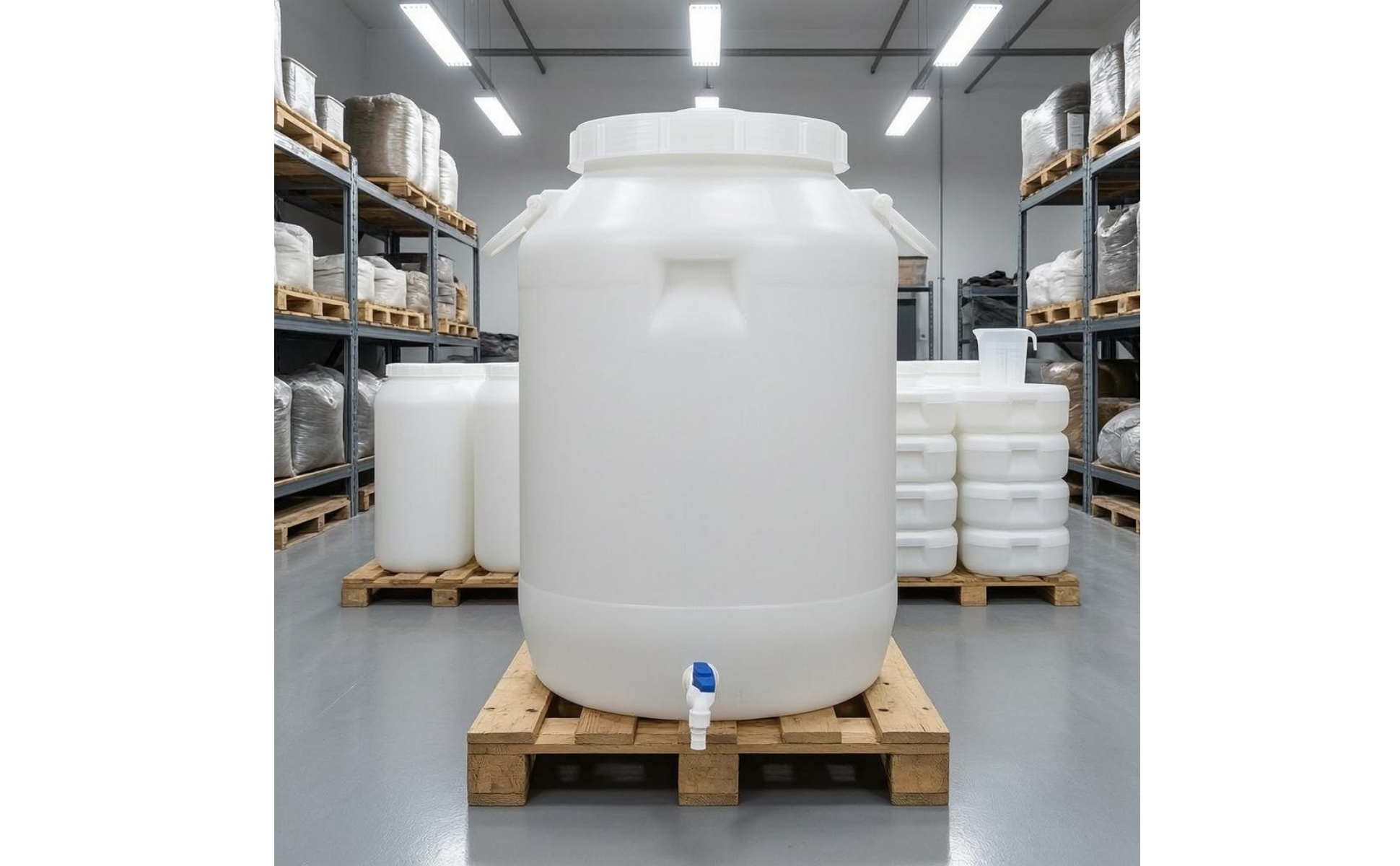 Sturdy Duty Container HDPE Spigot Container Food-Safe