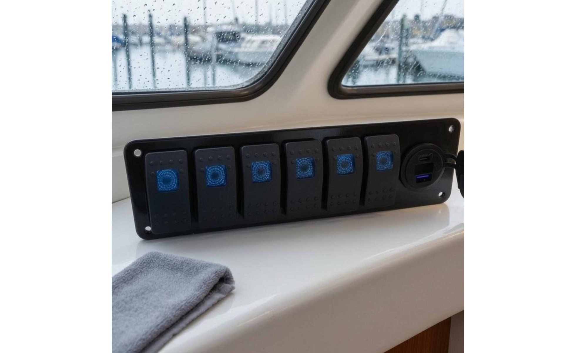 Bilge Pump Buoyant Switch USB Charging Port Automatic Bilge Pump for RV, Pond