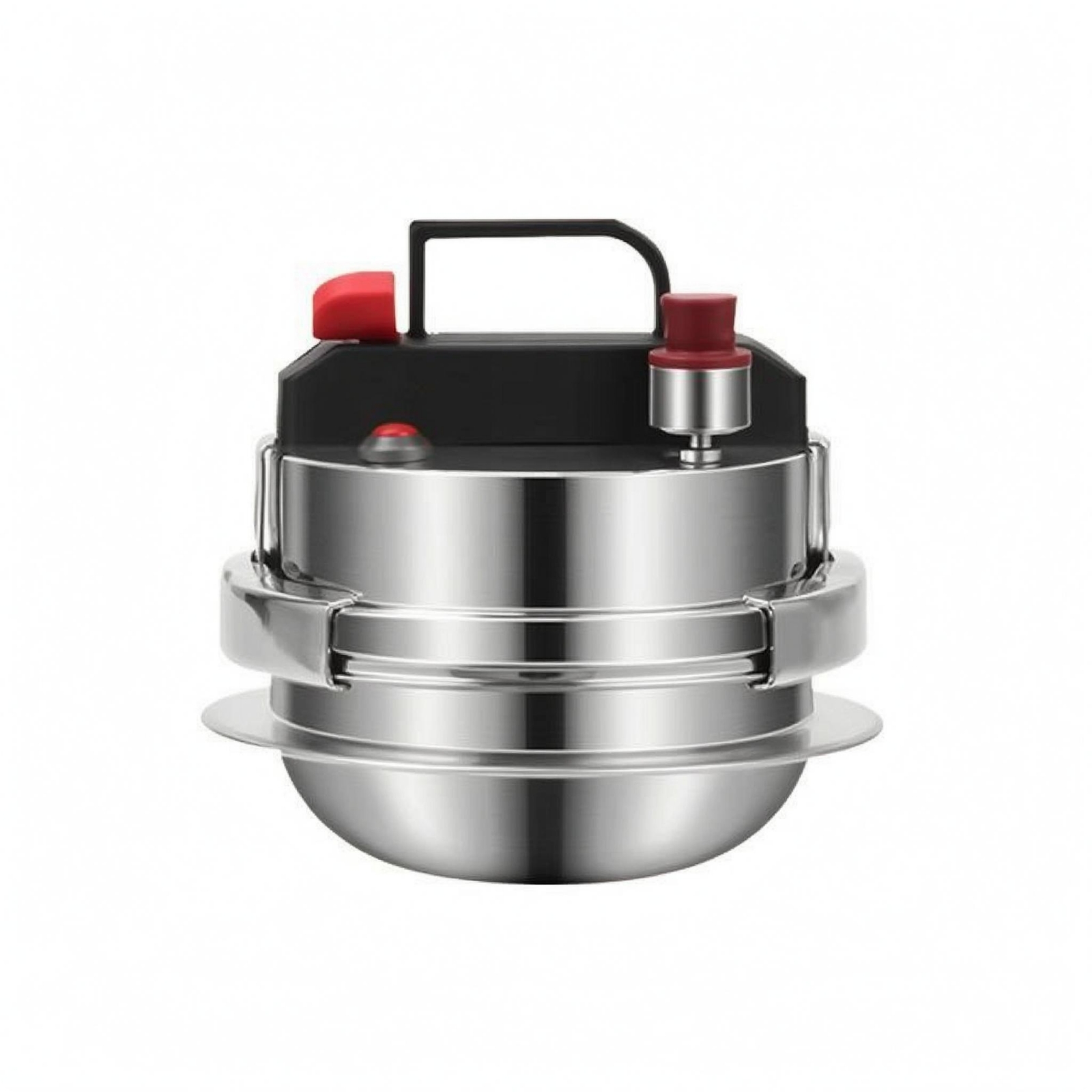 Pressure Cooker Stainless Steel Bpa-free Mini Pot Induction Compatible Black