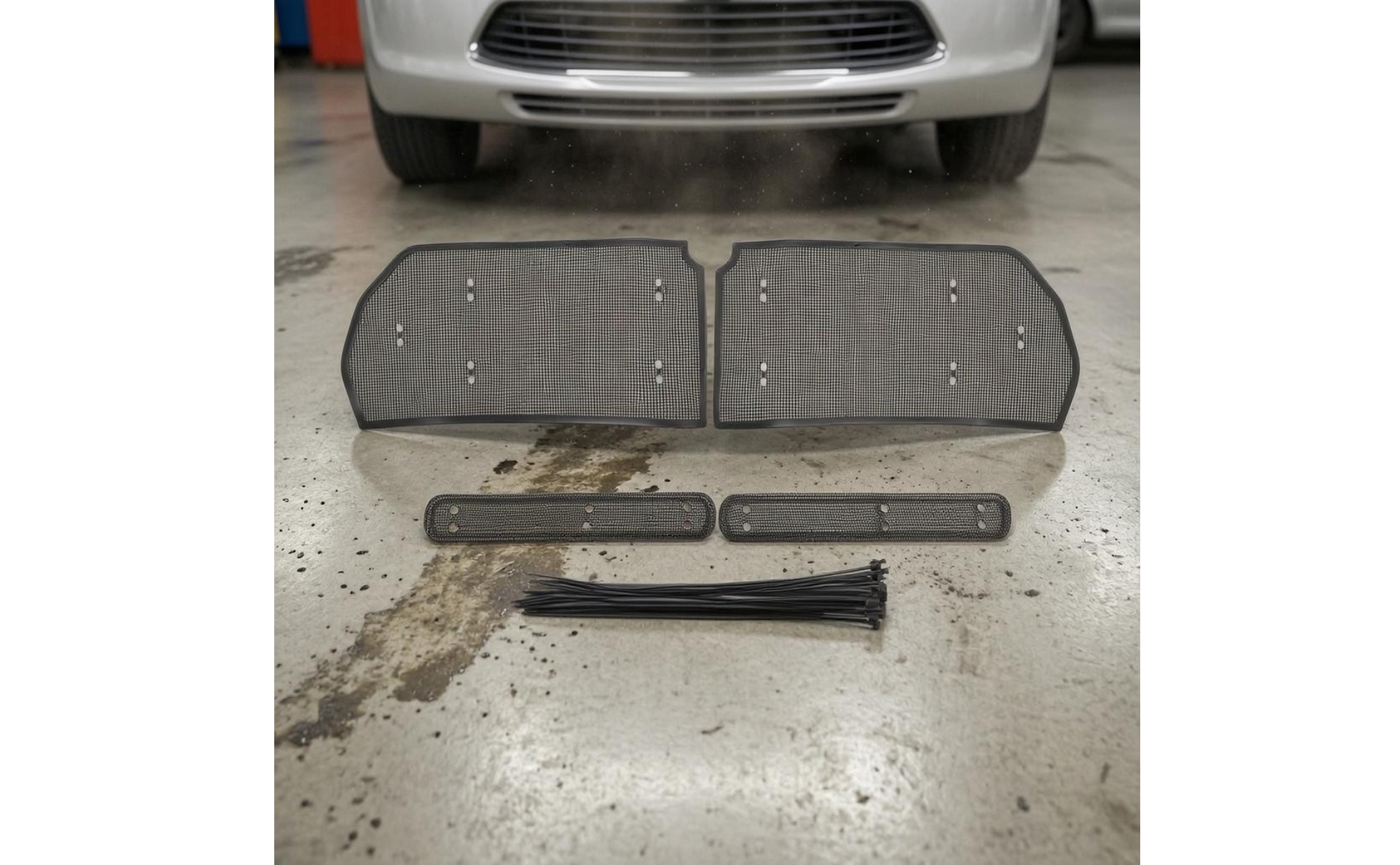 4 Pieces Front Grille Screen Vehicle-Specific Steel Wire Grille Mesh
