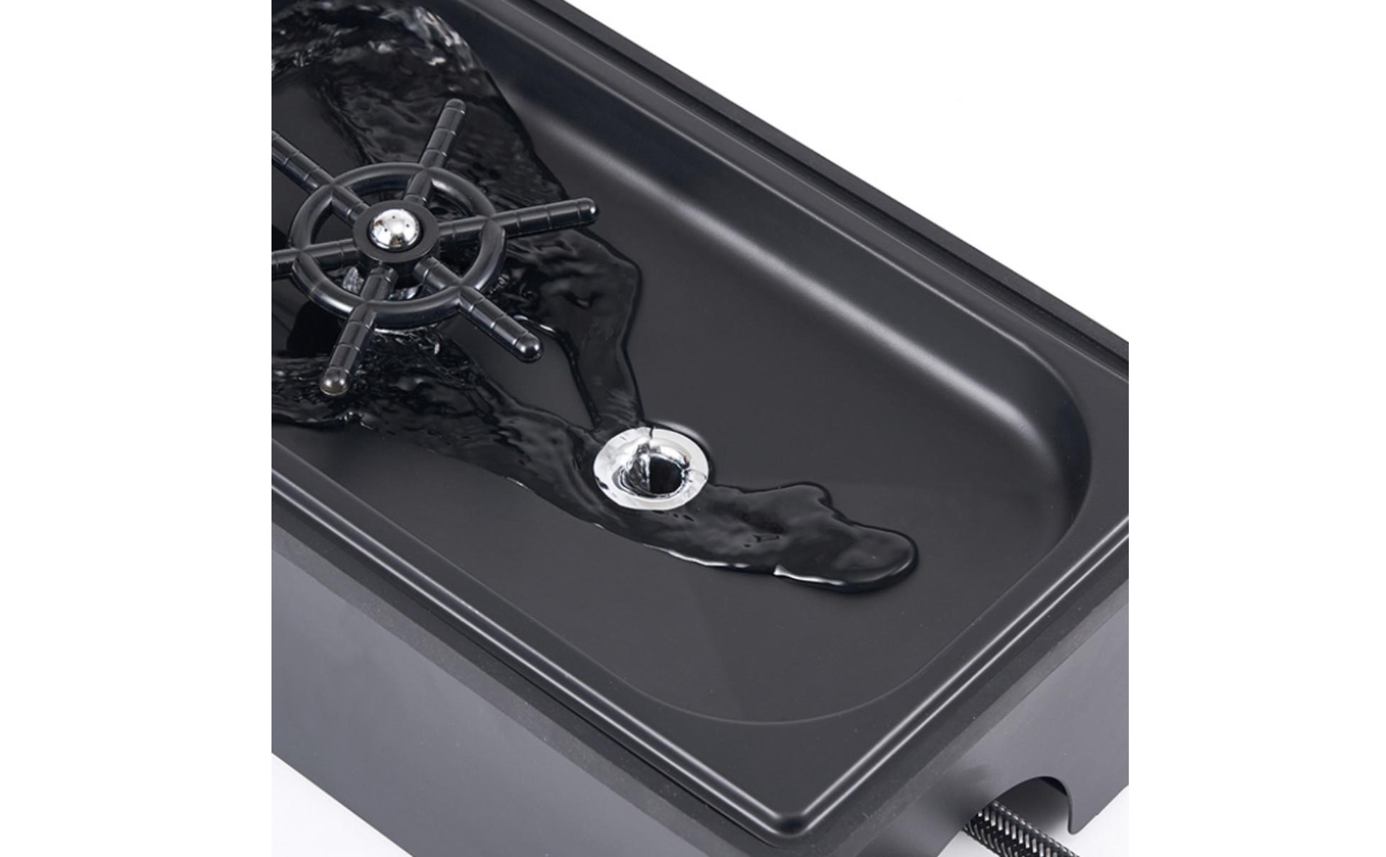 Bar Cup Washer Drainage Holes Press-Activated Cup Washer Black Finish