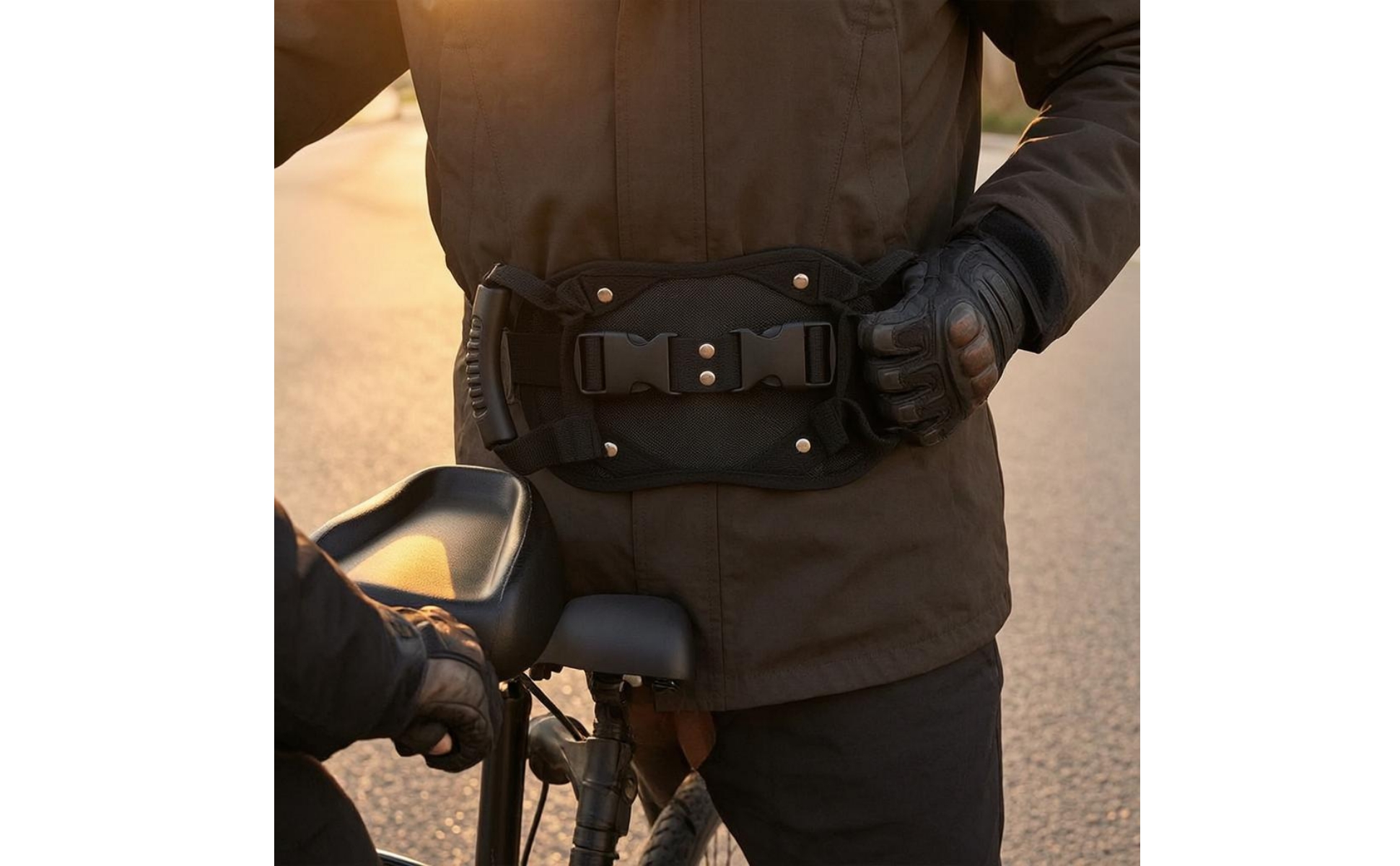 Padded Grip Belt Buckle Closure Motorcycle Rear Seat Safety Belt for Motorcycles