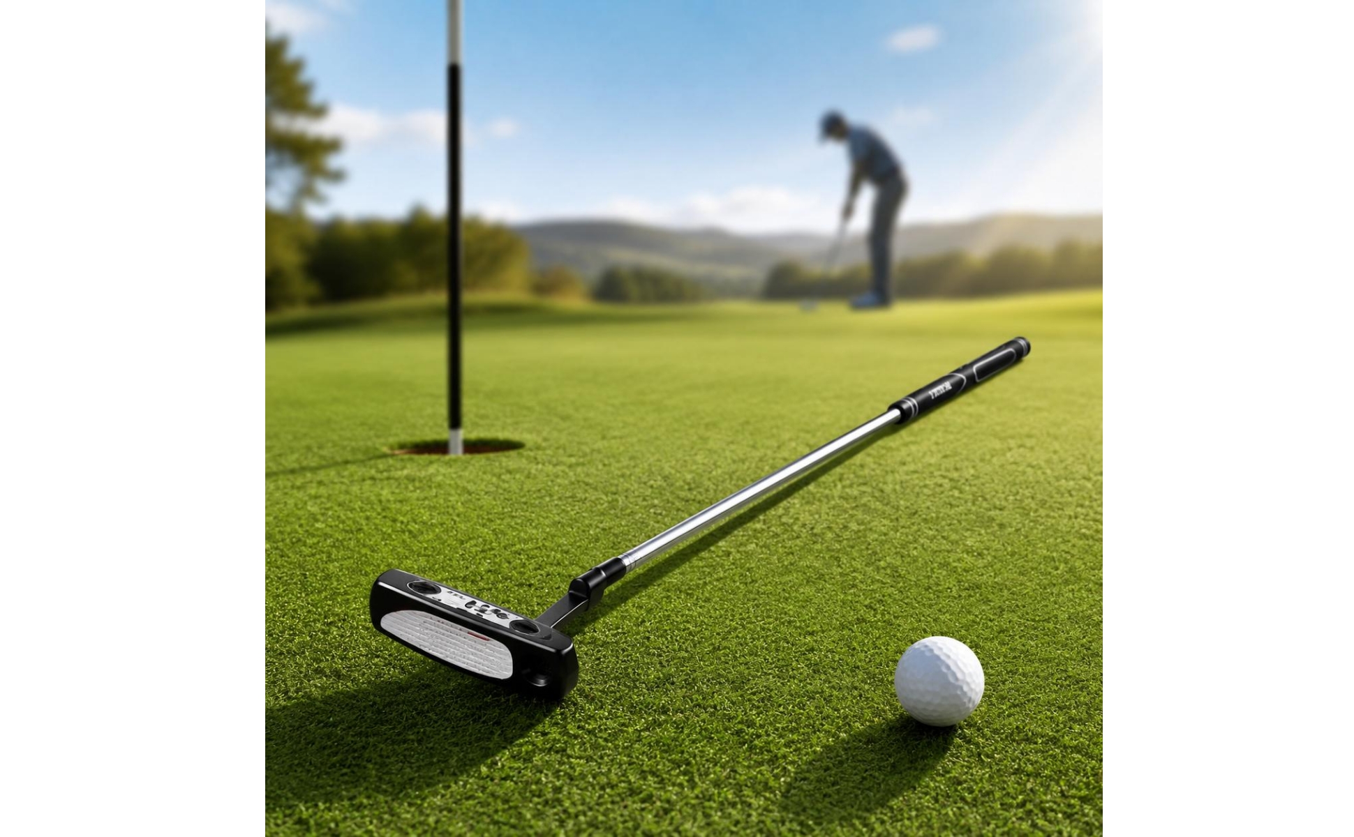 Zinc Alloy Putter Indoor and Outdoor Use Golf Practice Putter for Training, Men