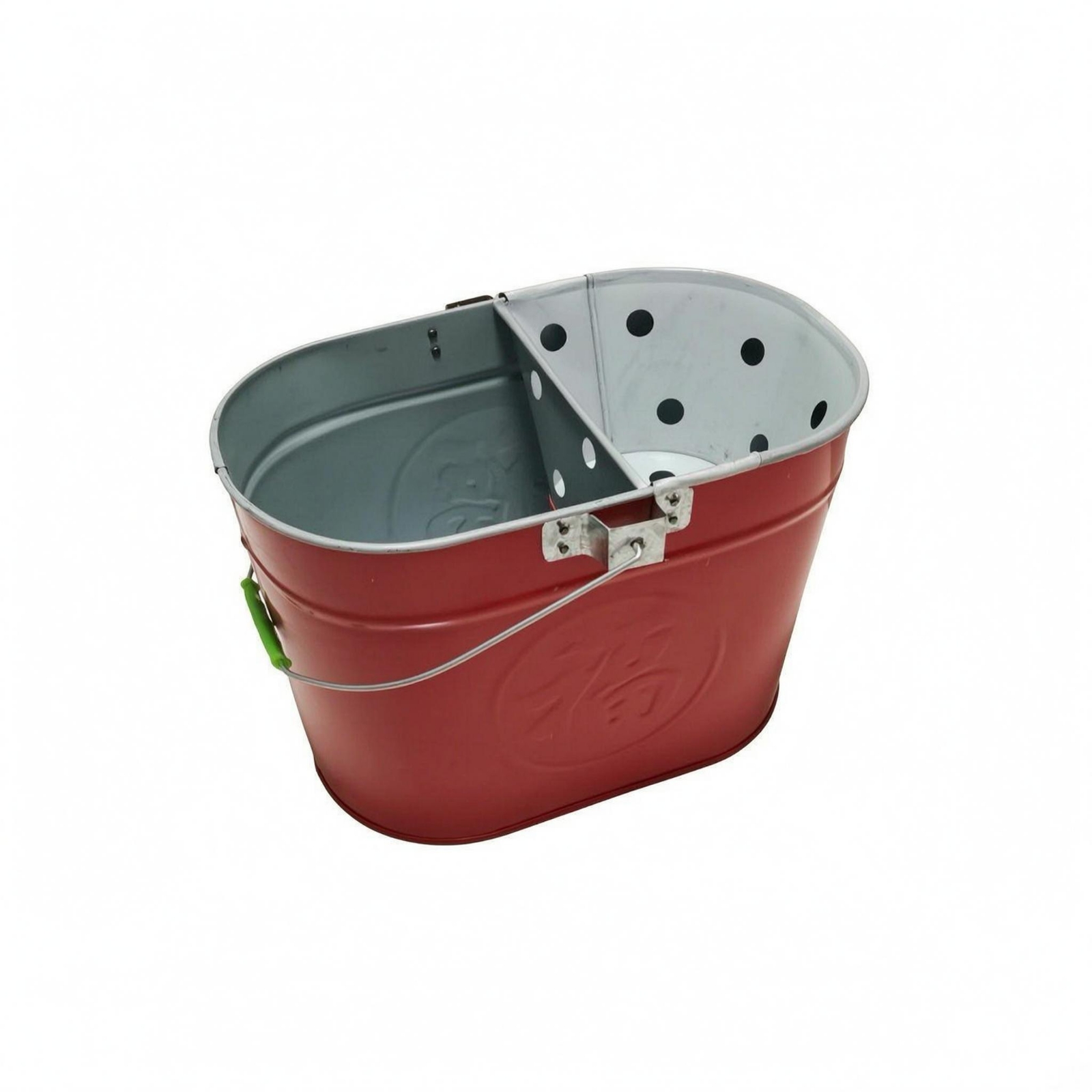 Iron Mop Container Perforated Cleaning Container Embossed
