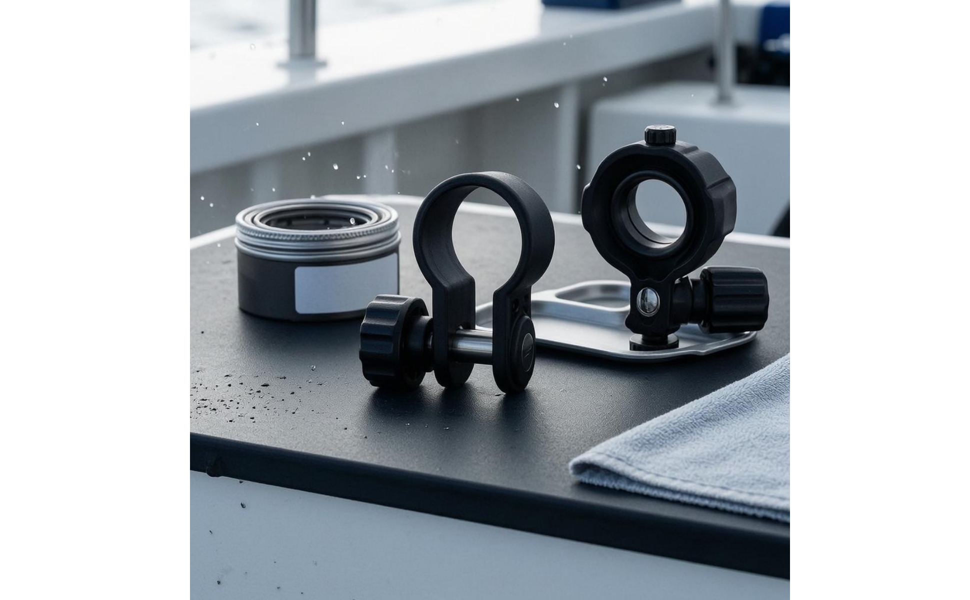Universal Flashlight Clip Circular-Shaped Flashlight Mount Plastic and Metal