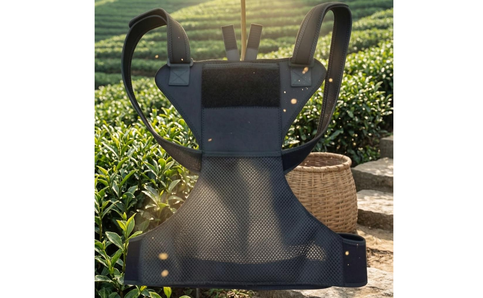 Shoulder Umbrella Holder Contoured Back Umbrella Harness Curved-Handle
