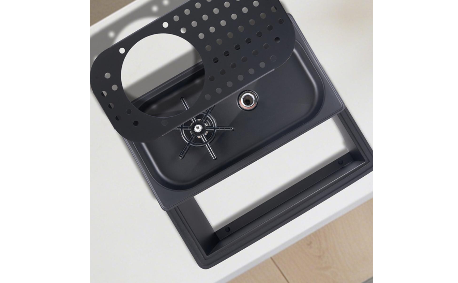 Bar Cup Washer Drainage Holes Press-Activated Cup Washer Black Finish