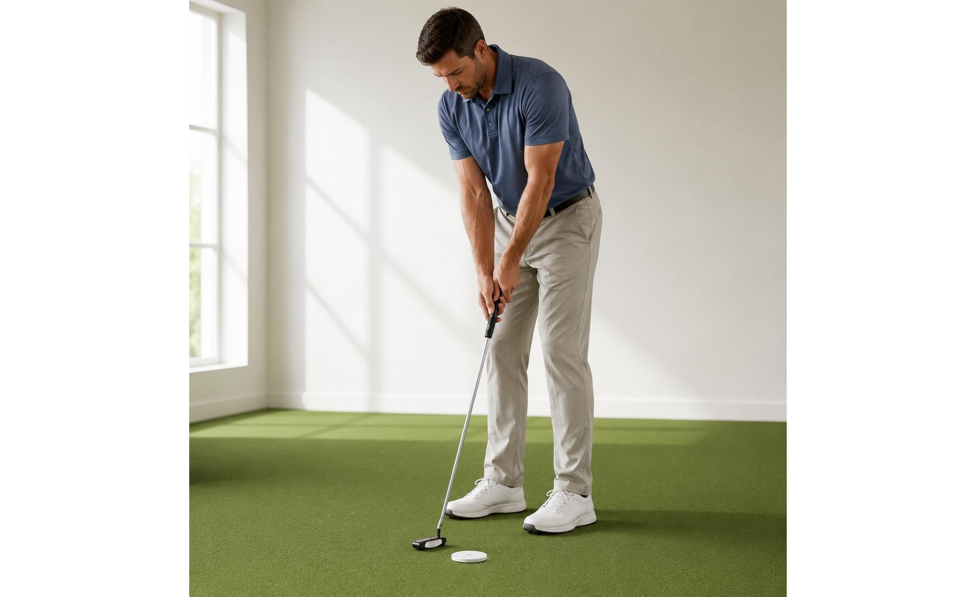 Zinc Alloy Putter Indoor and Outdoor Use Golf Practice Putter for Training, Men