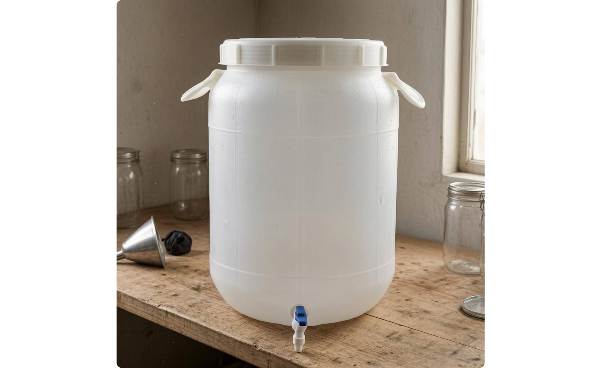 Sturdy Duty Container HDPE Spigot Container Food-Safe