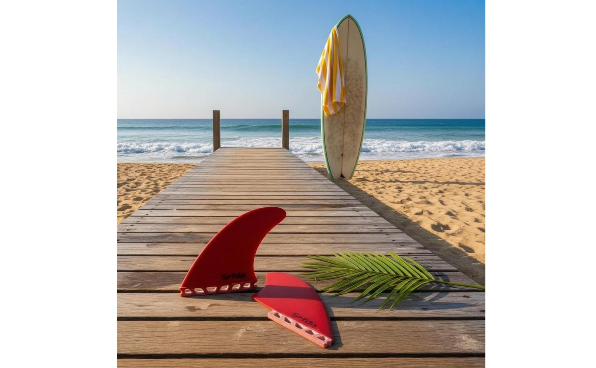 2 Pieces FCSK2 Compatible Fins Long-Lasting Twin Fin Set Lightweight