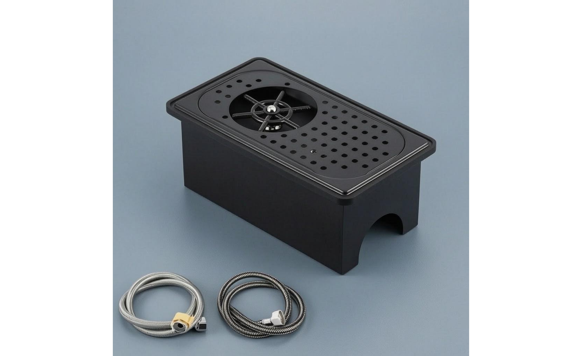 Bar Cup Washer Drainage Holes Press-Activated Cup Washer Black Finish