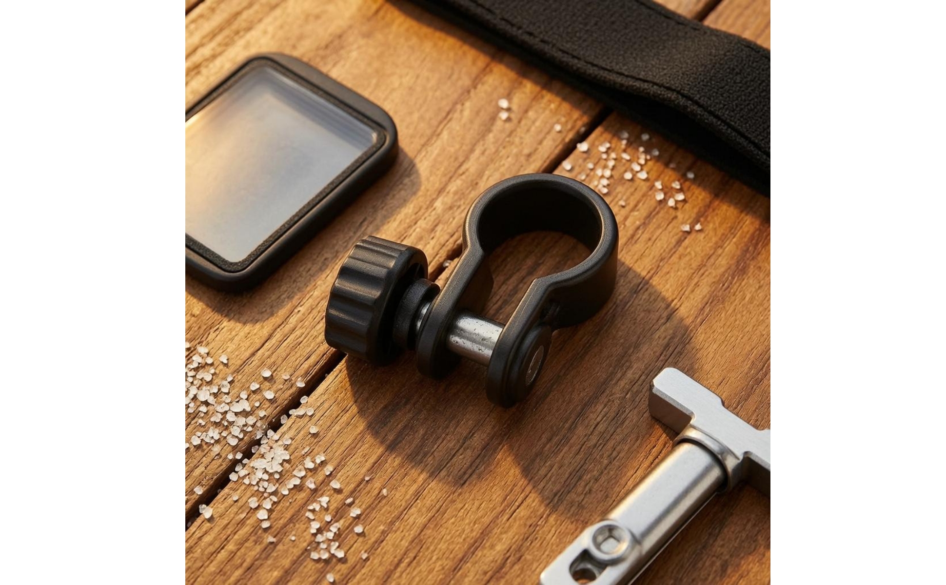 Universal Flashlight Clip Circular-Shaped Flashlight Mount Plastic and Metal